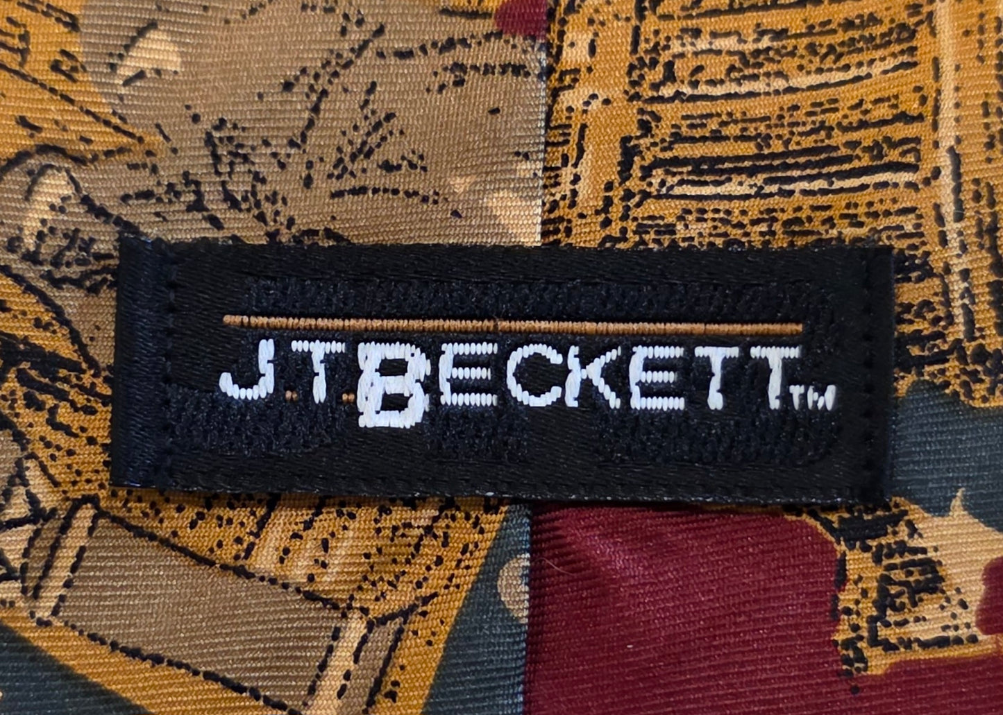 JT. Beckett Travel theme Men’s Necktie 100% Silk