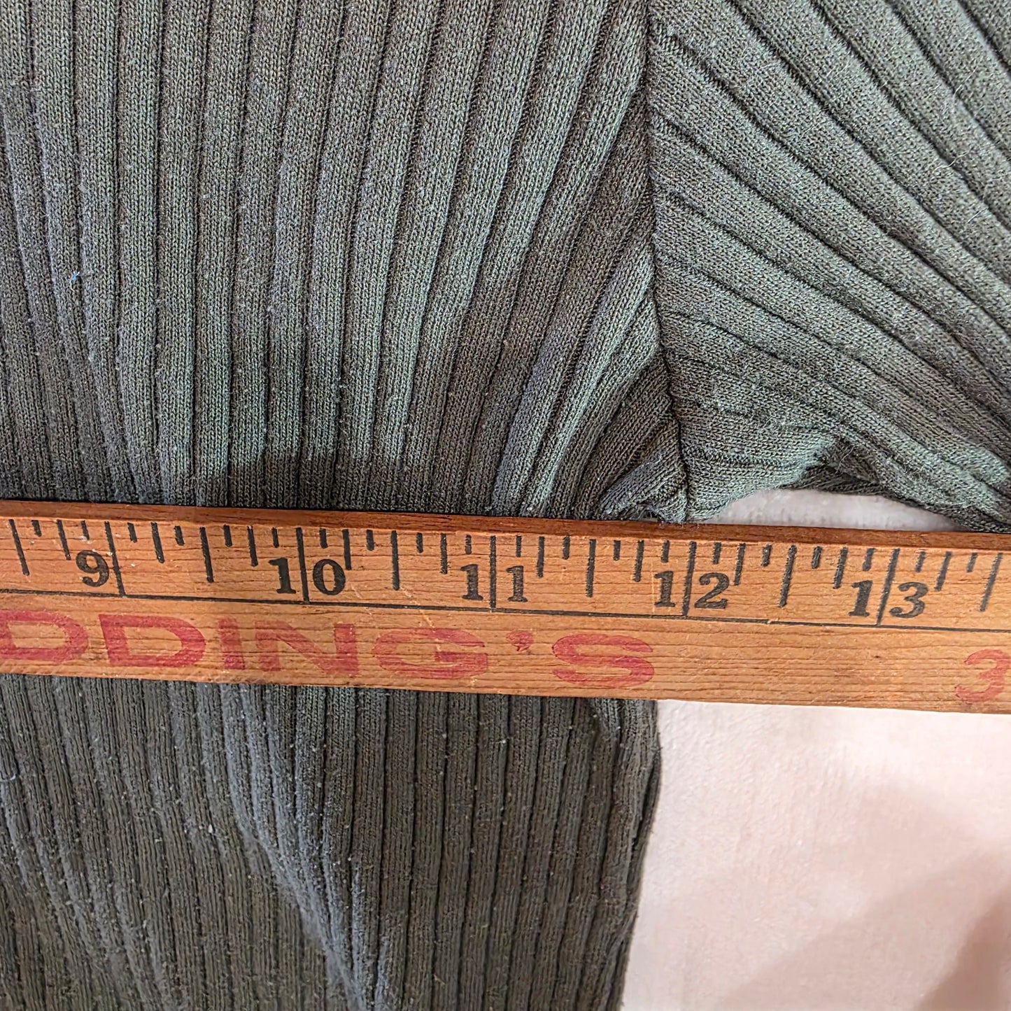 LA Gold Ribbed Shirt Forest Green Size Unknown