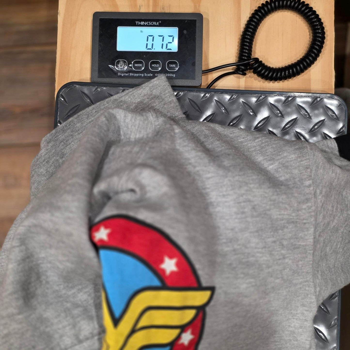 Wonder Woman Girls Hoodie Youth M (7–8) Gray Pullover Sweatshirt DC Comics