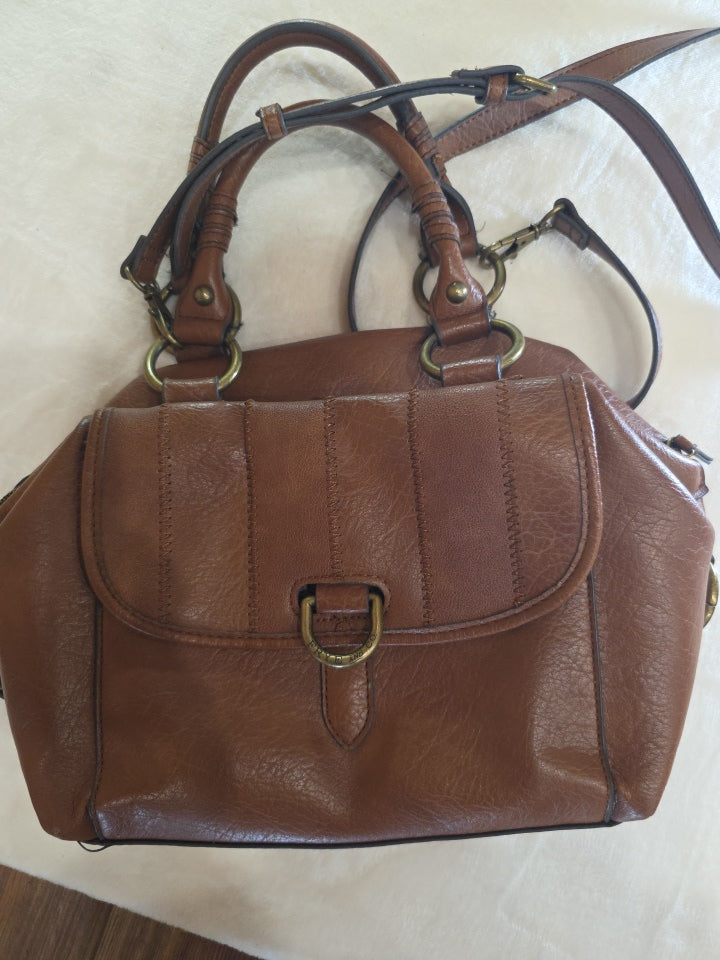 Frye & Co Womens Satchel Handbag Leather Brown