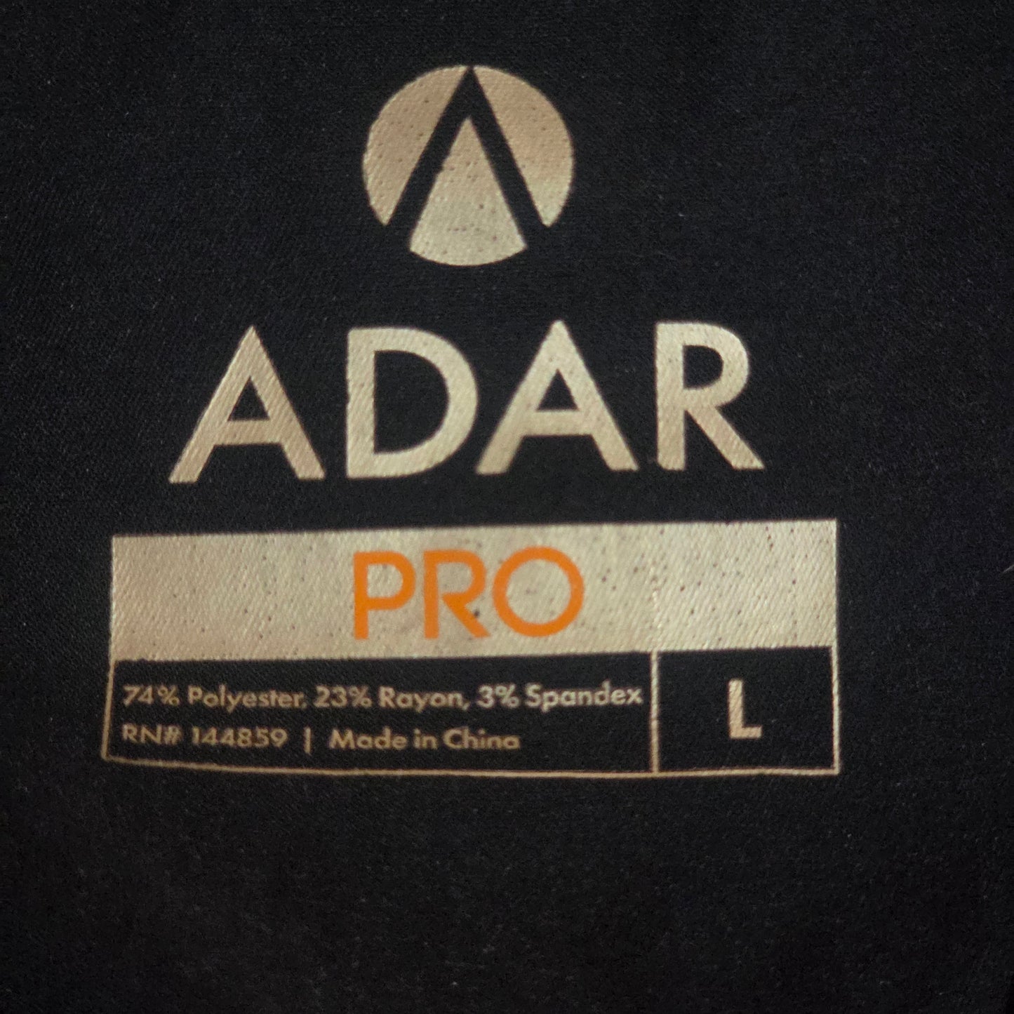 Adar Pro Scrub Bundle Large Navy 1 Top 2 Pants Stretch Medical Uniform Set