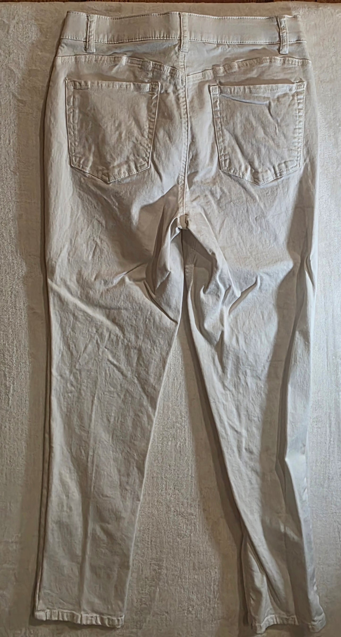 Draper James Jeans Women’s White Size 12 High Rise Straight Leg Elastic Waist