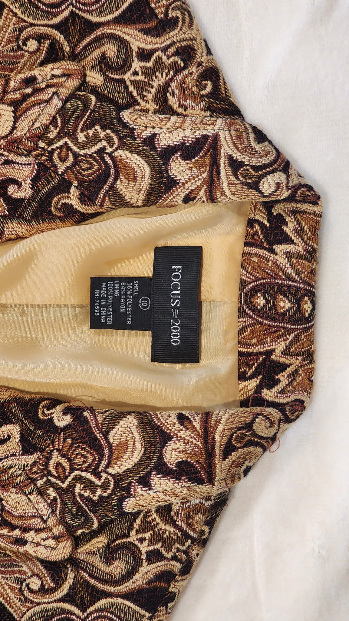 Vintage Focus 2000 Paisley Blazer W Size 10