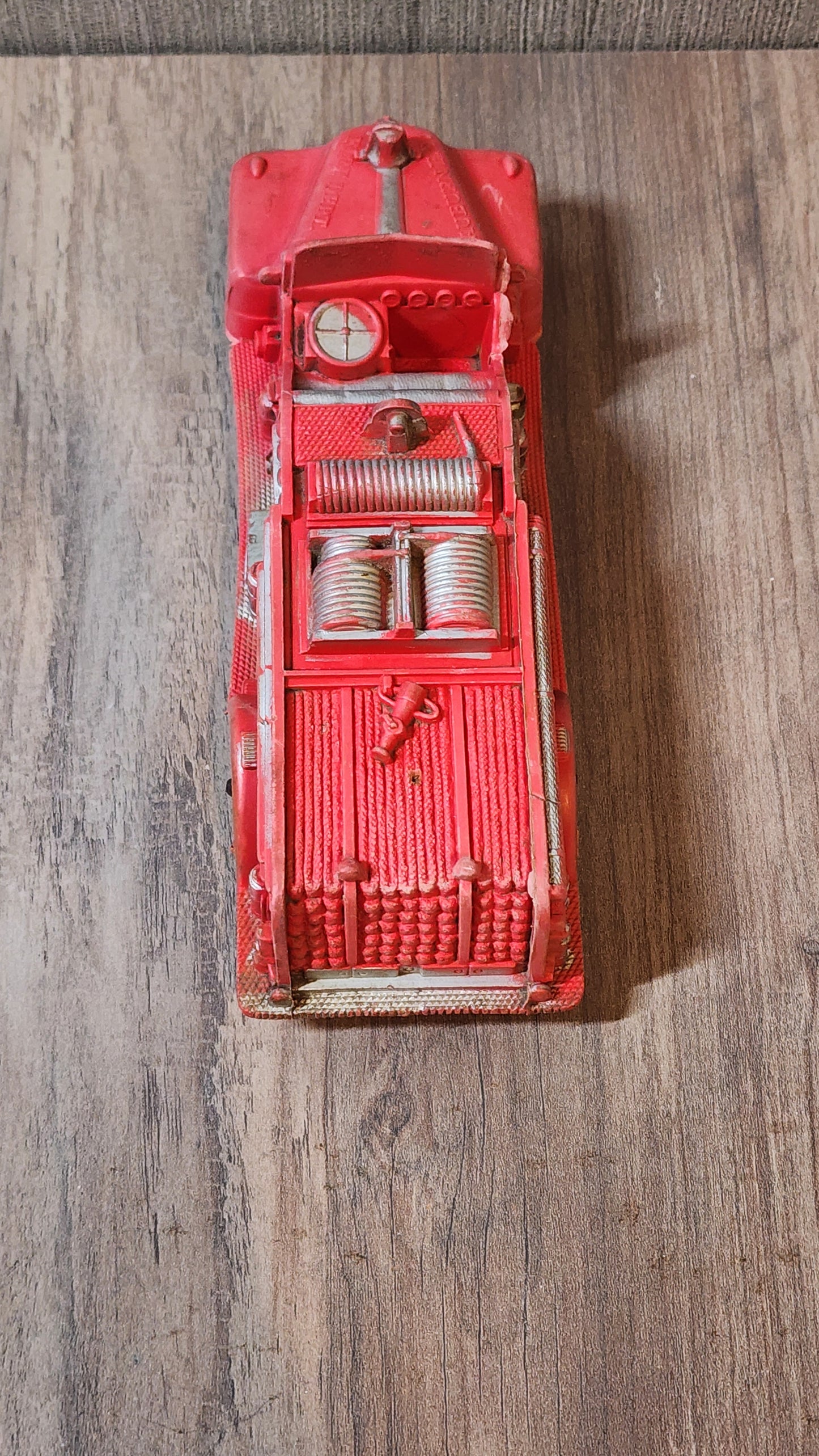 Vintage Auburn Rubber Fire Engine #502 – 7.5" Red Fire Truck, Made in USA