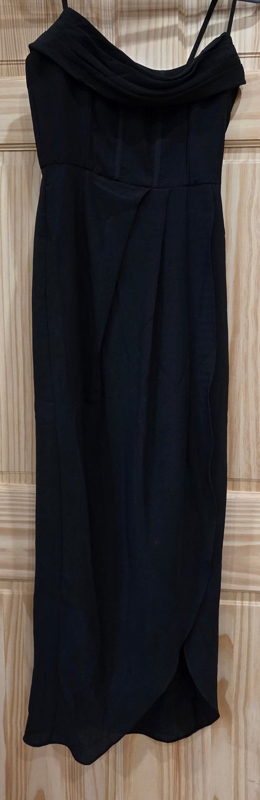 Showpo. Black spaghetti strap dress W Size 2