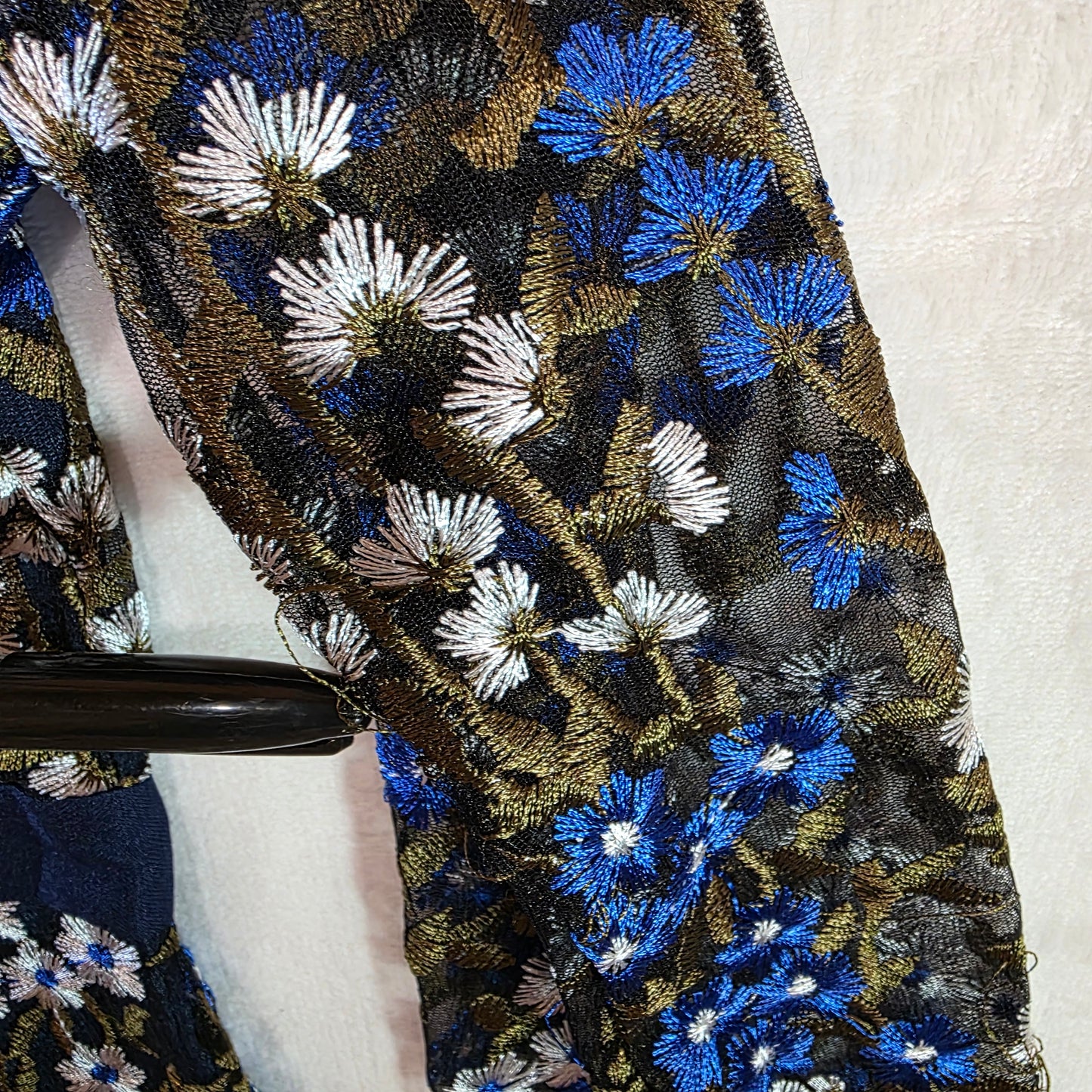 VIP Exclusive Embroidered Floral Sheer Romper Size Medium