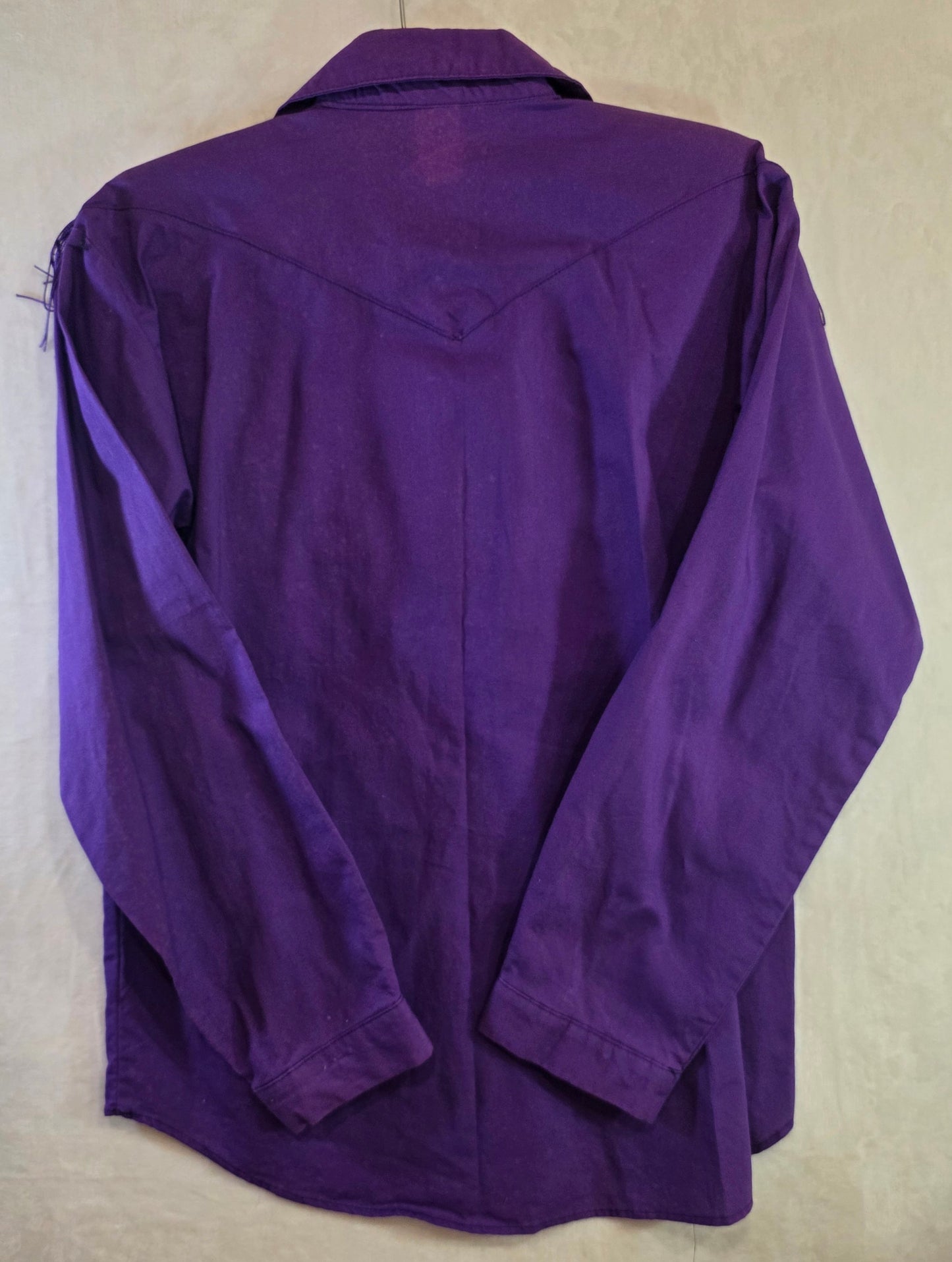 Vintage Sas’sa Women’s Western Fringe Button Up Shirt Size M
