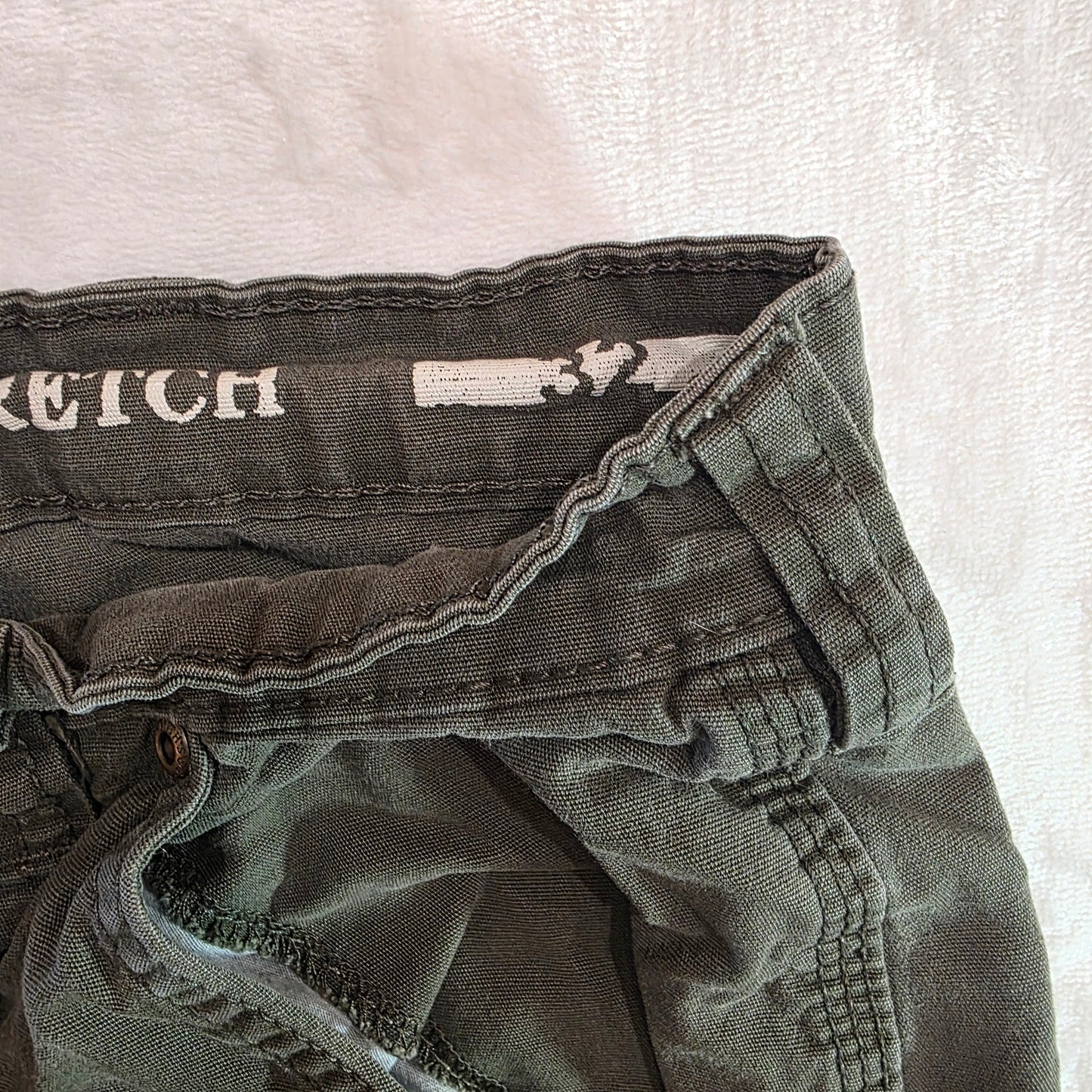 Smith’s Workwear Cargo Shorts M Size 32W Olive Regular Fit Cotton Blend