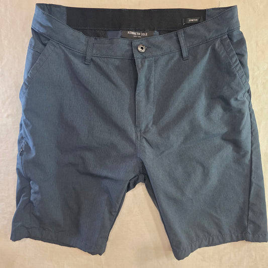 Kenneth Cole Shorts M Size 32 Navy Slim Fit Stretch Lightweight Tech