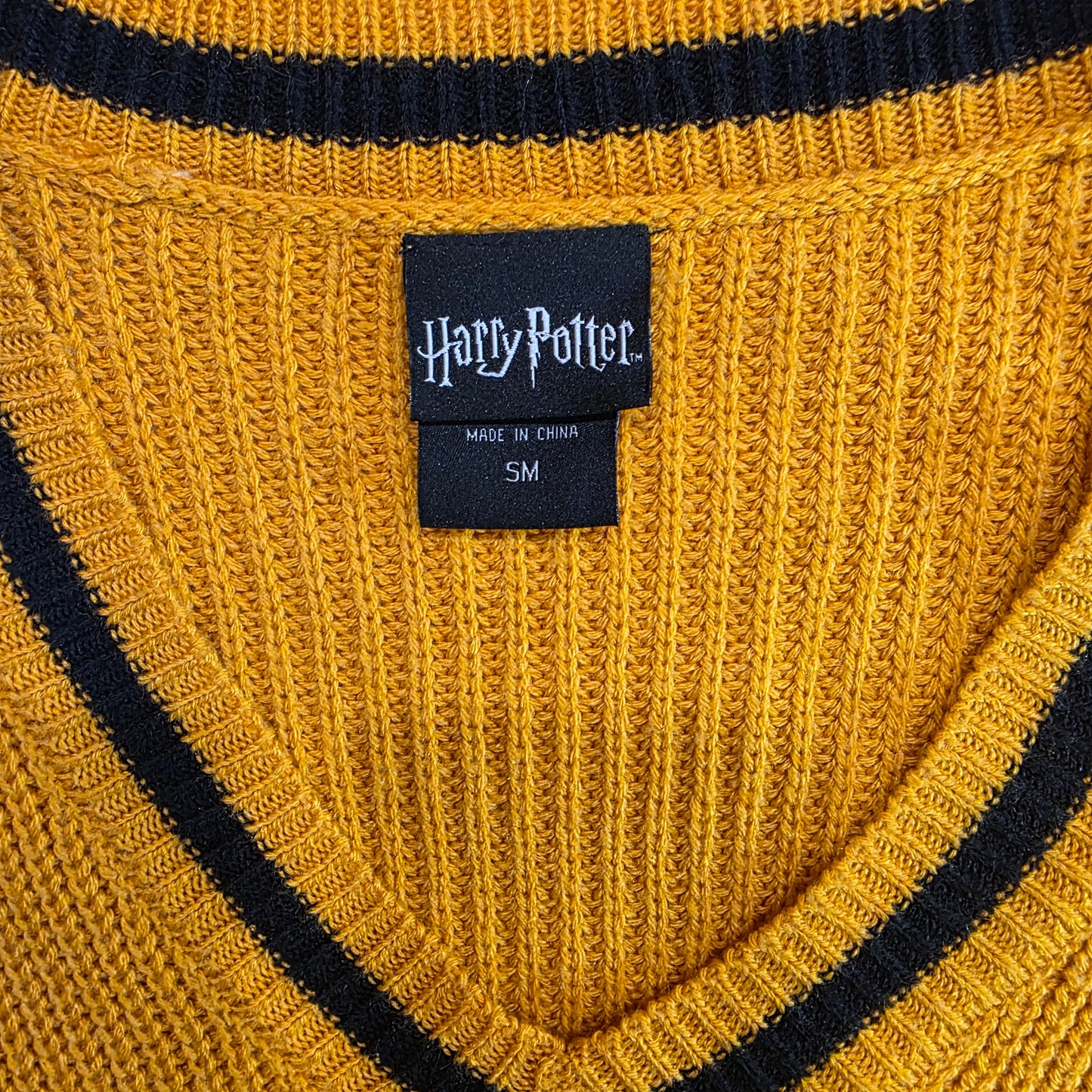 Harry Potter Oversized Hufflepuff Knit Sweater Dress With Embroidered logo Medium