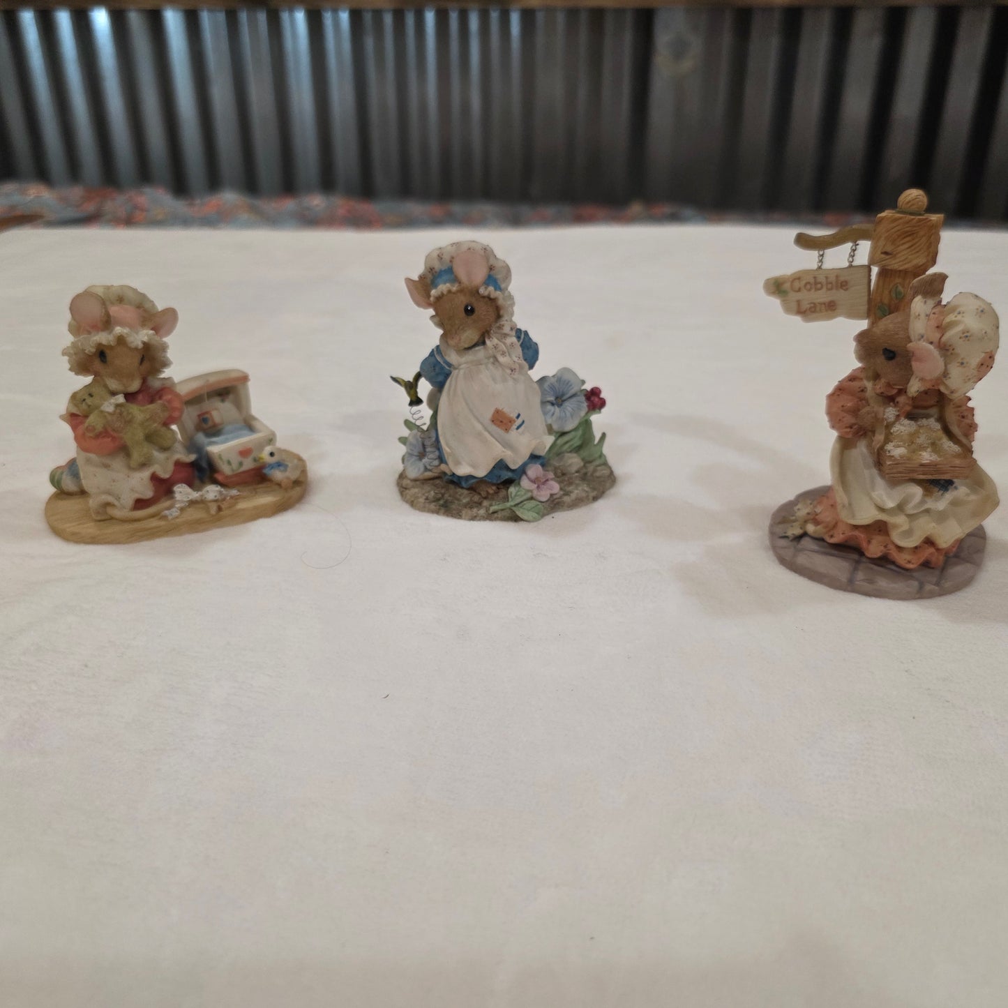 Vintage Enesco Priscilla Hillman Mouse Tales figurines 1995 lot of 3