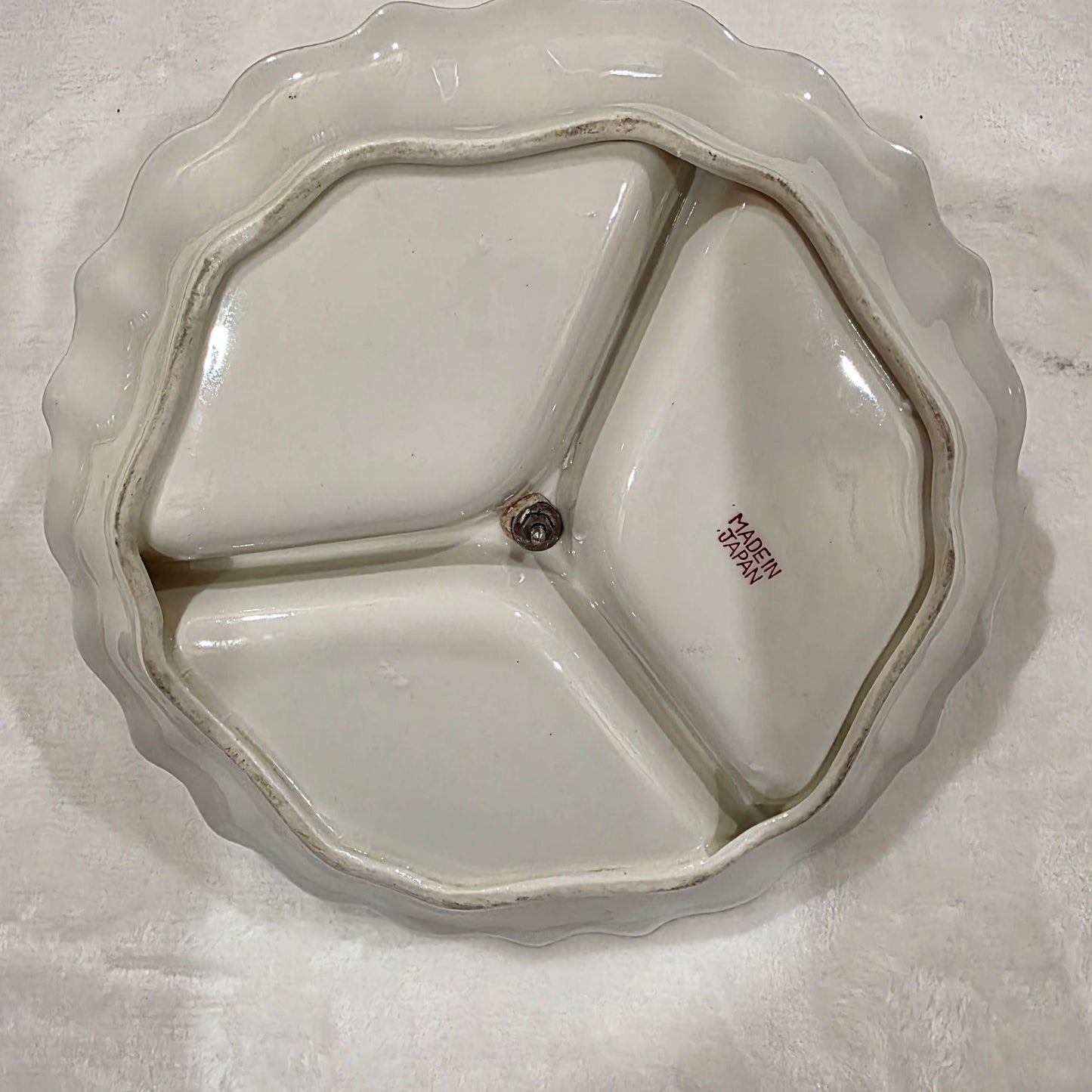 Japan made divided ceramic dish