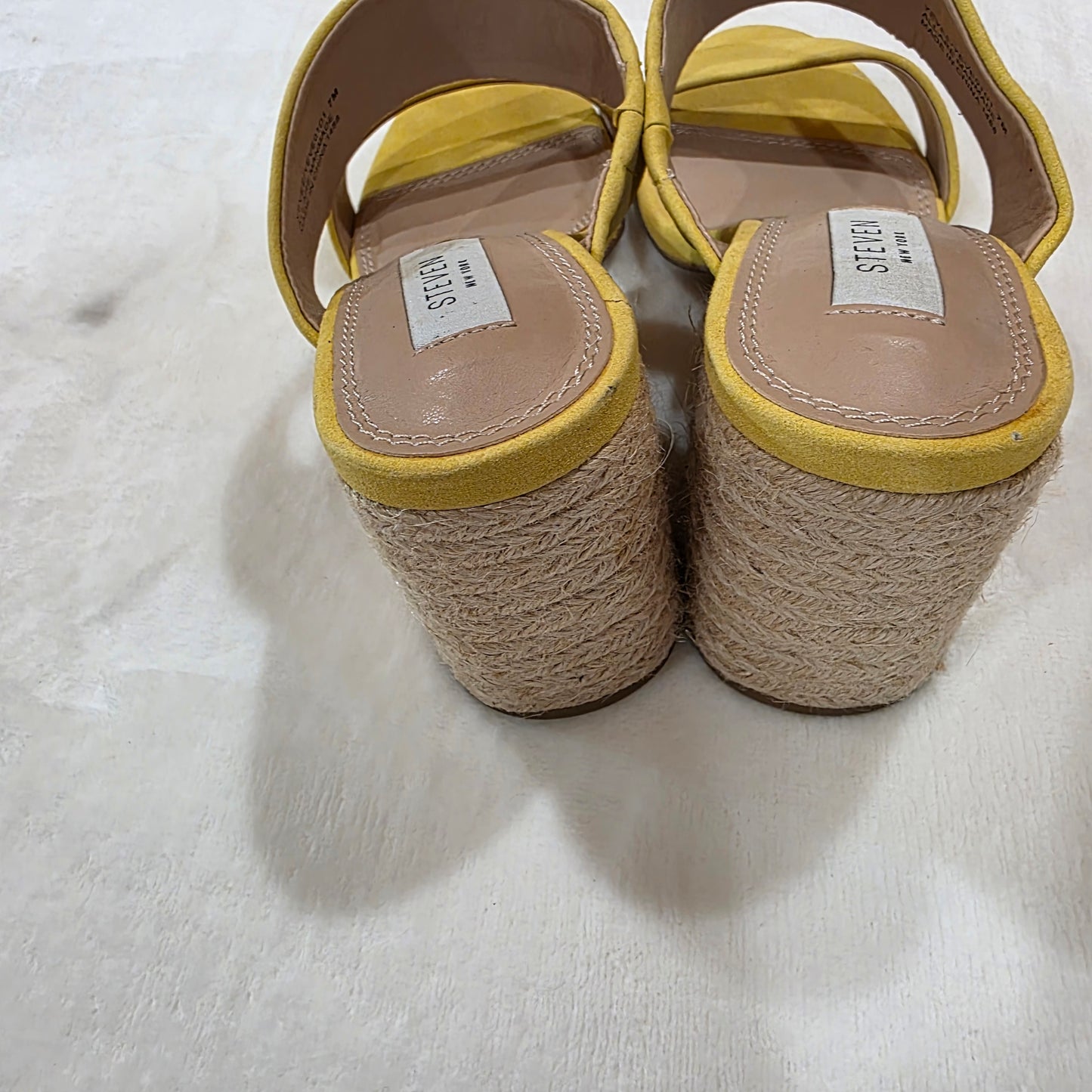 Steven New York Yellow Suede Sandals Size 7M