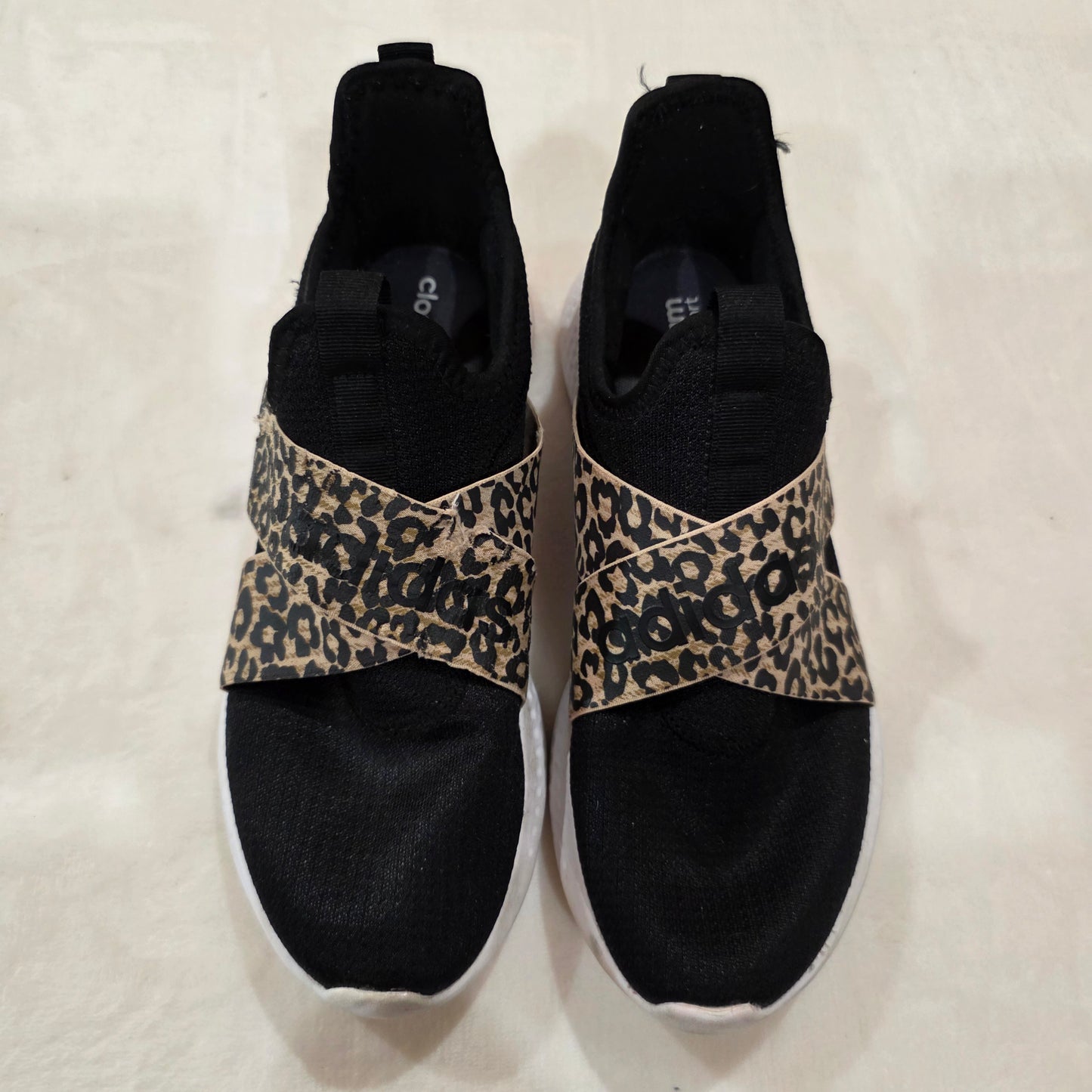 Adidas Puremotion Adapt Slip-on Black/Leopard Sneakers Women's Size 8.5