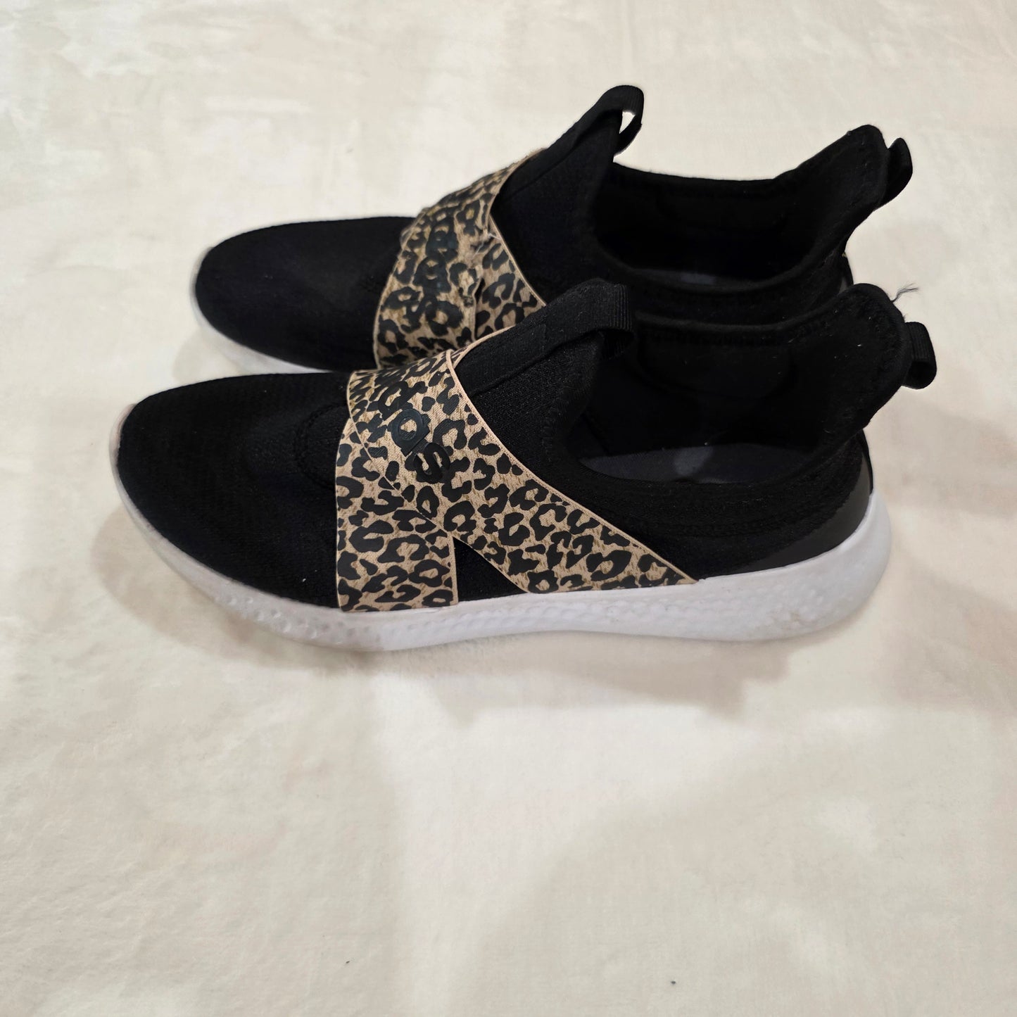 Adidas Puremotion Adapt Slip-on Black/Leopard Sneakers Women's Size 8.5