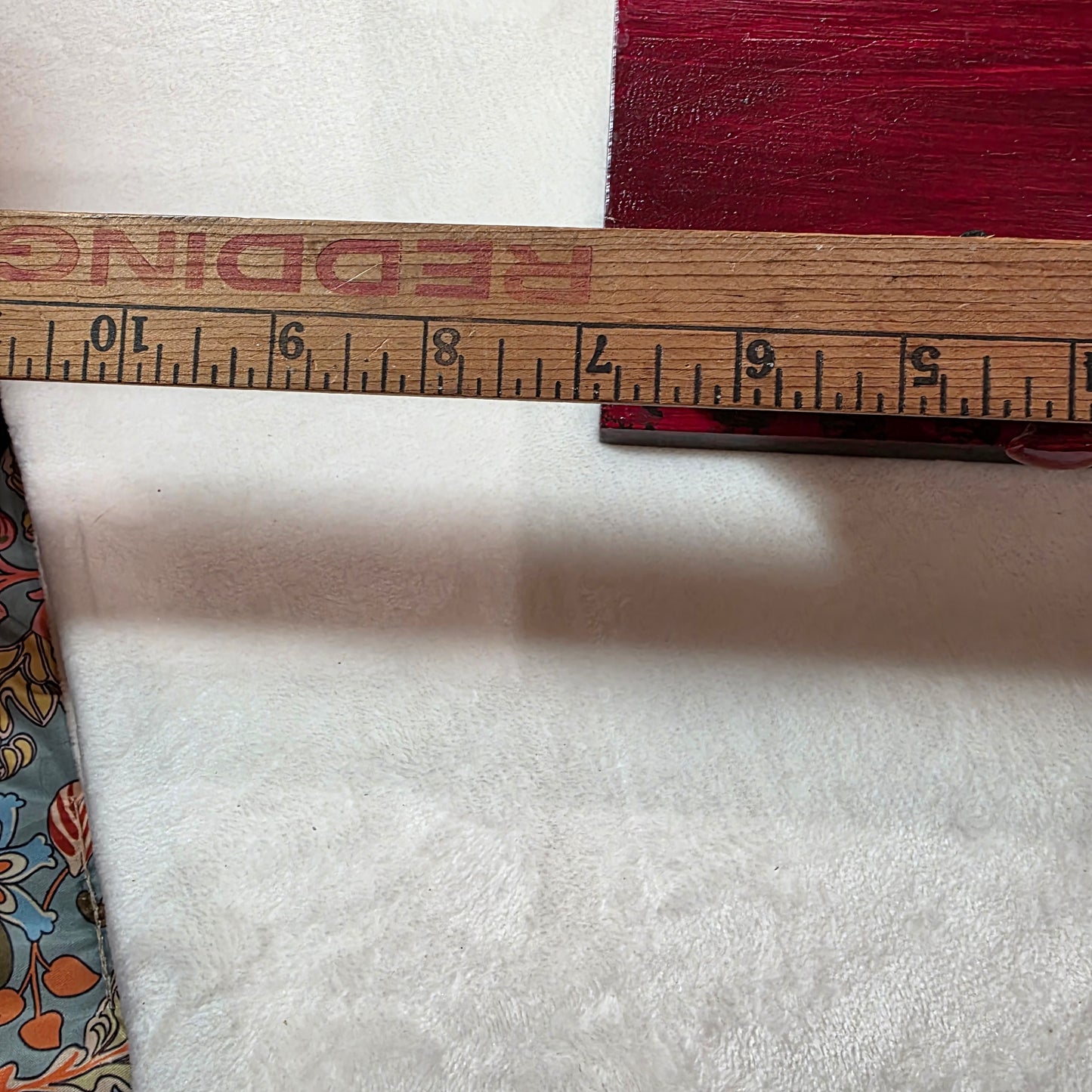Vintage Solid Wood Hand Painted Folk Art Herb Box with Hinged Lid and Pull-out Drawer