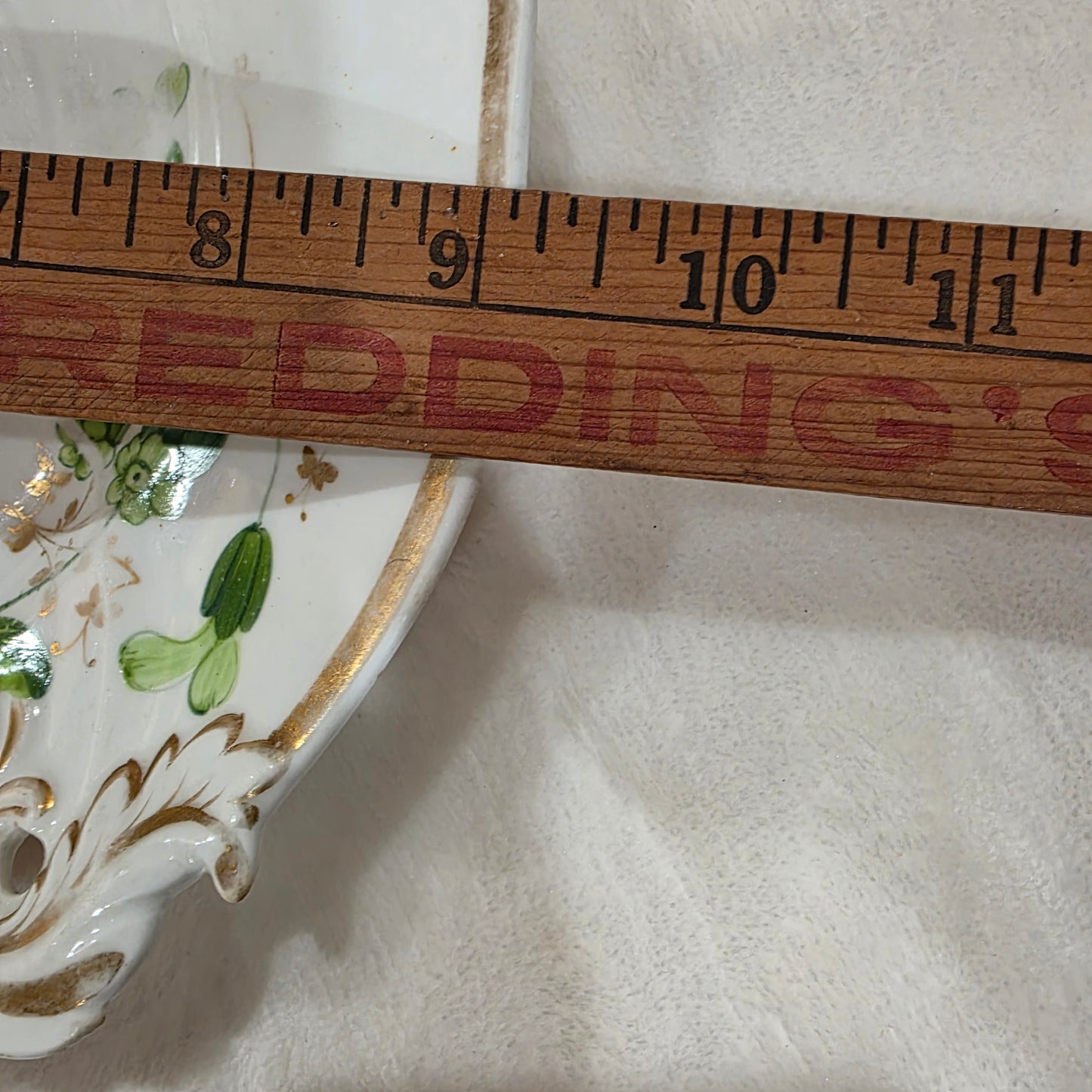 Vintage Hand Painted Porcelain Cookie Plate Fruit Floral Gold Trim Germany