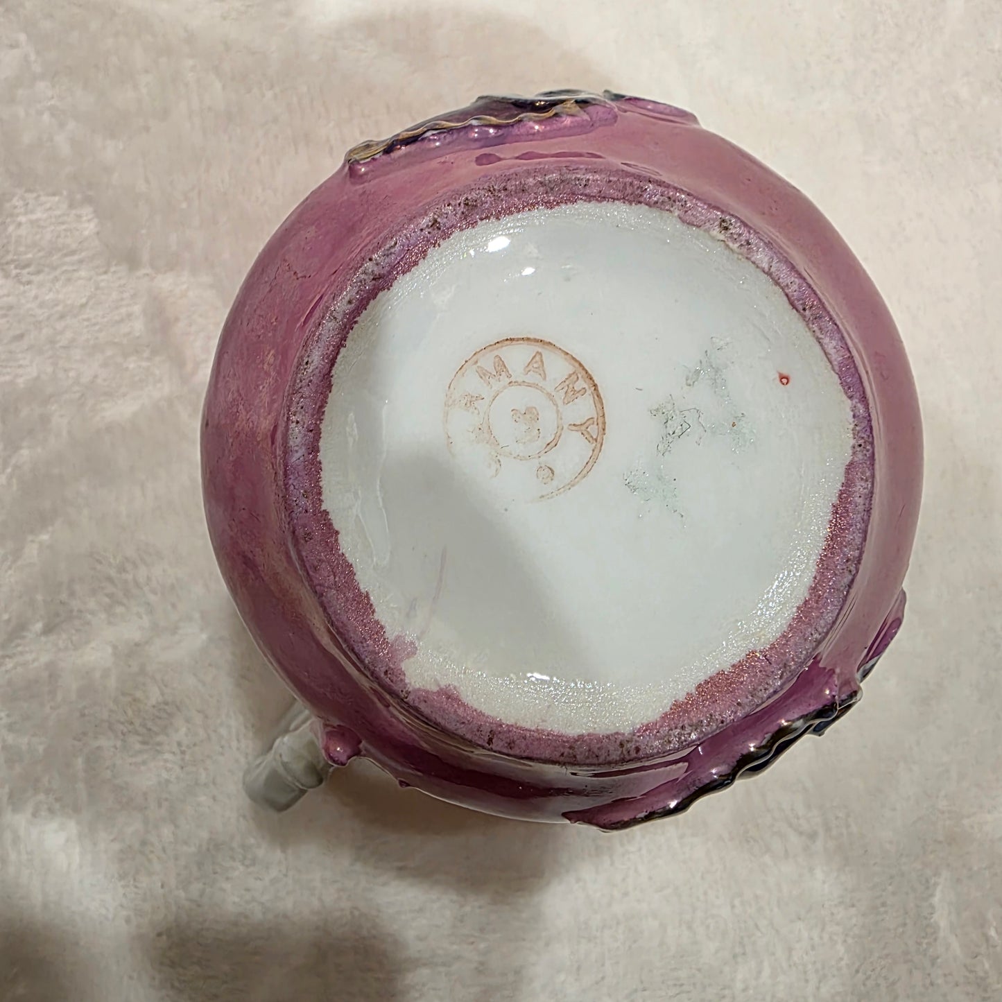 Vintage Germany Pink Lustreware Cup A Present Child's Tea Cup