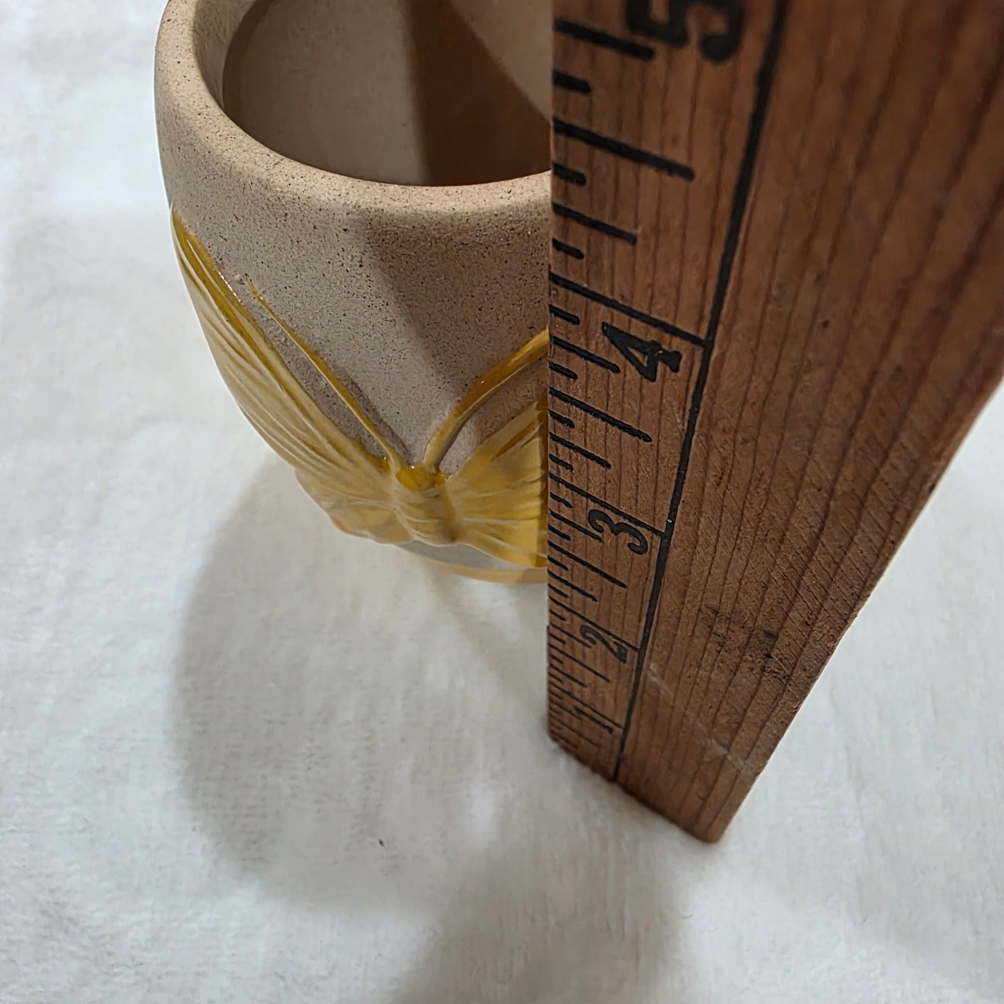 Handmade Clay Butterfly Vase Two Tone Boho Cottagecore Decor