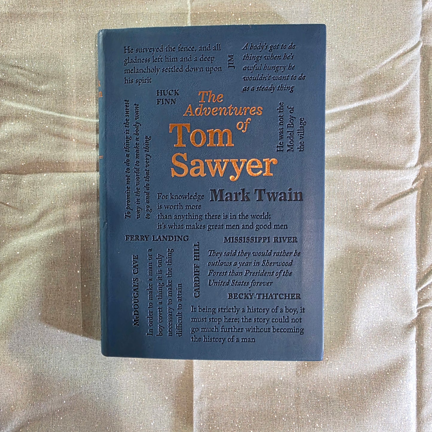 NEW The Adventures of Tom Sawyer by Mark Twain Faux Leather Softcover Word Cloud