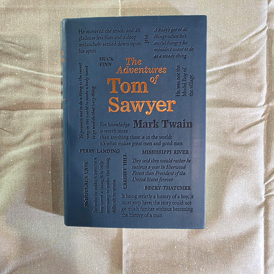 NEW The Adventures of Tom Sawyer by Mark Twain Faux Leather Softcover Word Cloud