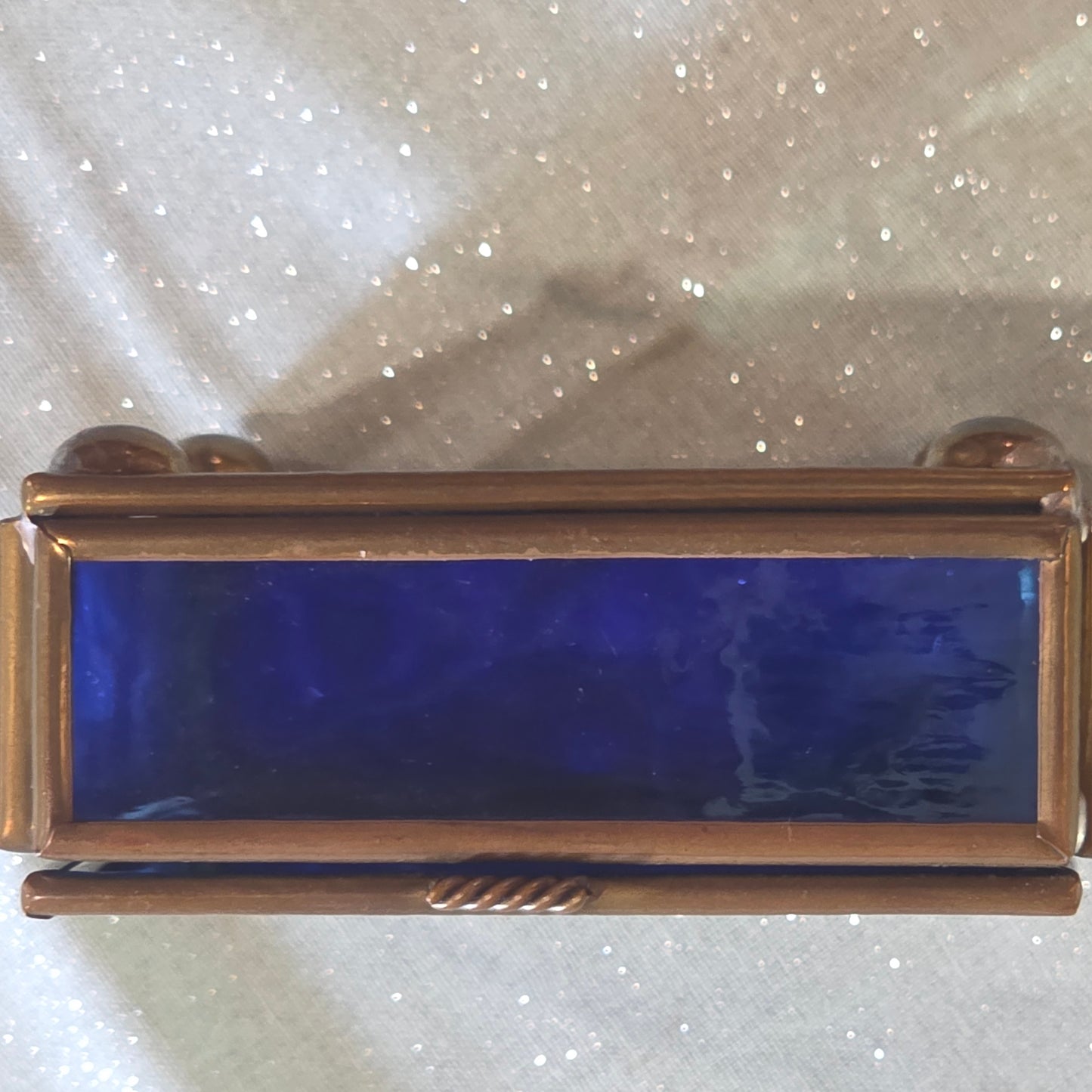 Vintage 1993 Enesco Thomas Cathey Collection Angel Mirrored Trinket Box