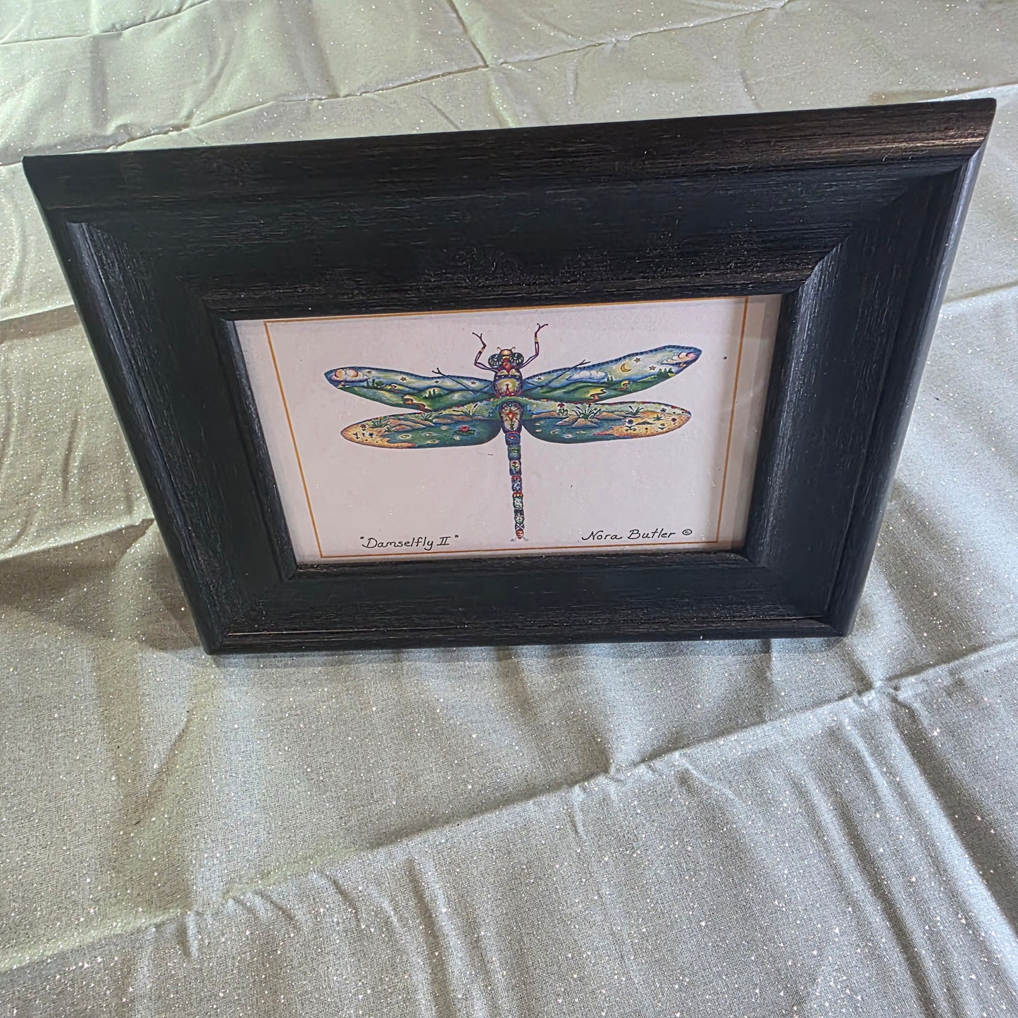 Framed Nora Butler “Damselfly II’ Print 7”x8” Frame