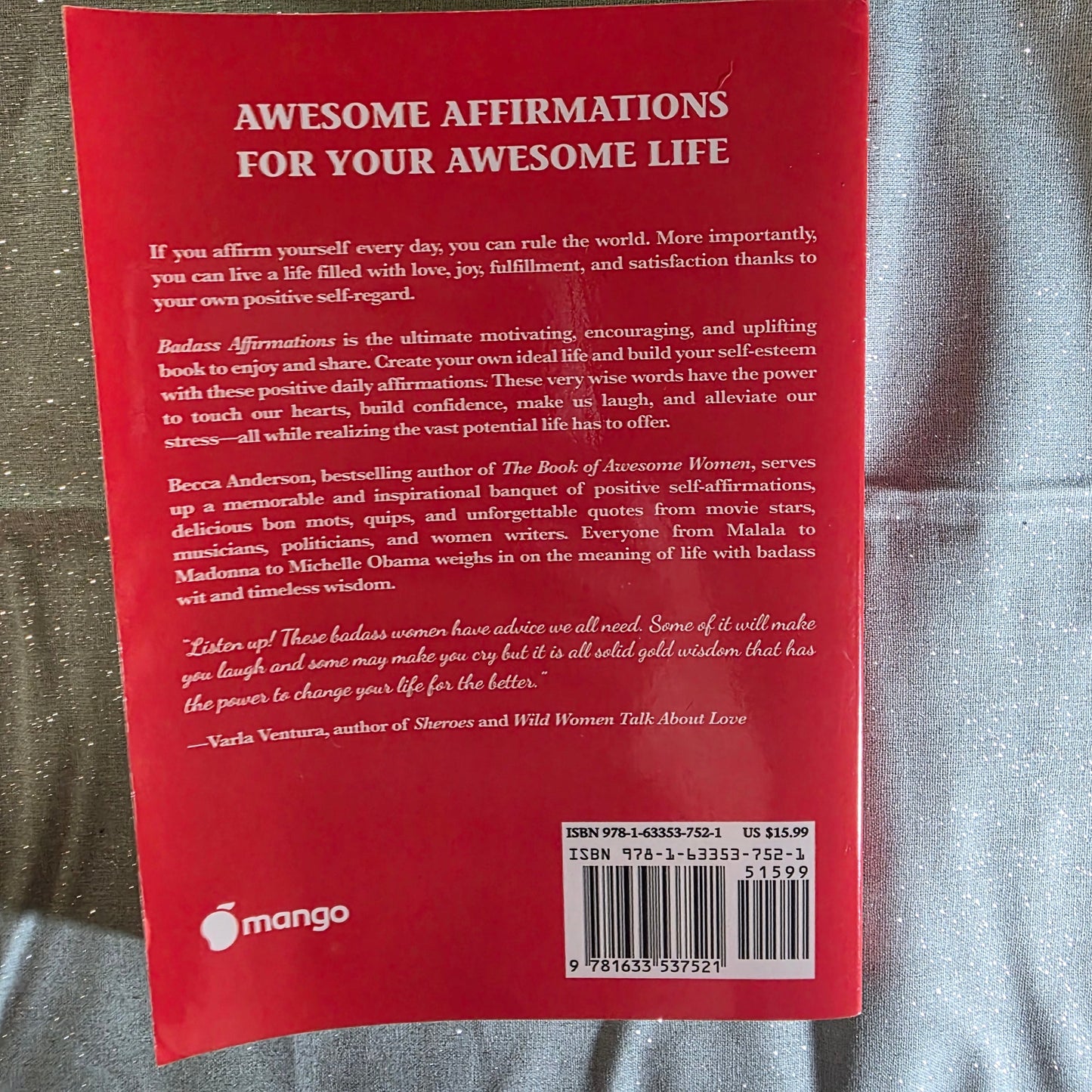 Badass Affirmations: The Wit and Wisdom of Wild Women by Becca Anderson PB Copyright 2018