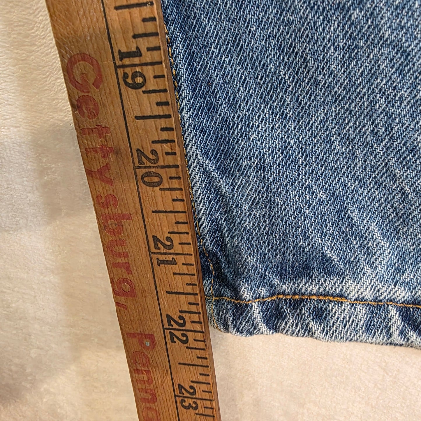 Levis 550 Boys Blue Denim Jeans Relaxed Fit Straight Leg - Size 8 Slim (22X22)