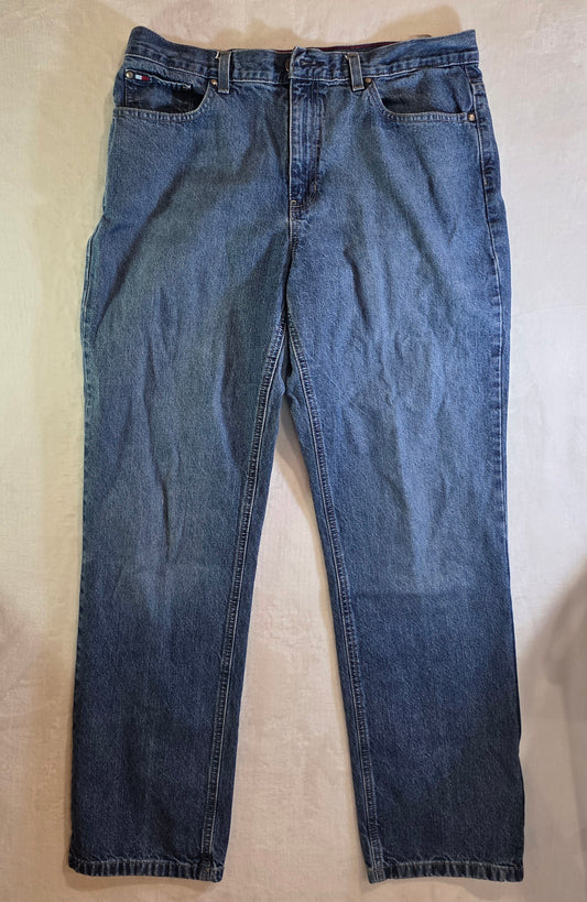 Tommy Hilfiger Straight Jeans Size 12 Womens Medium Wash Blue