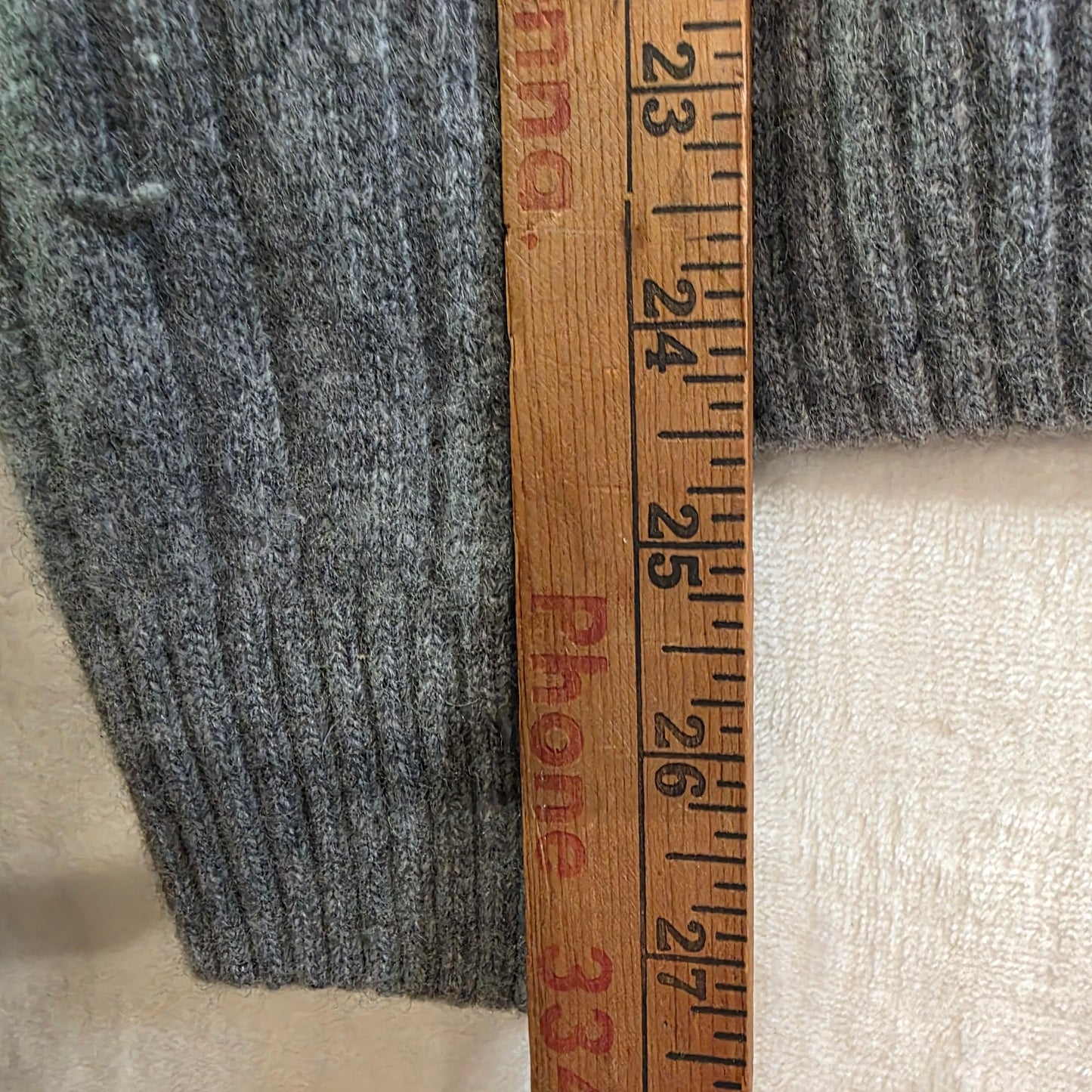 Daniele Blasi Men's Wool Blend Sweater Grey Zipper Front Large
