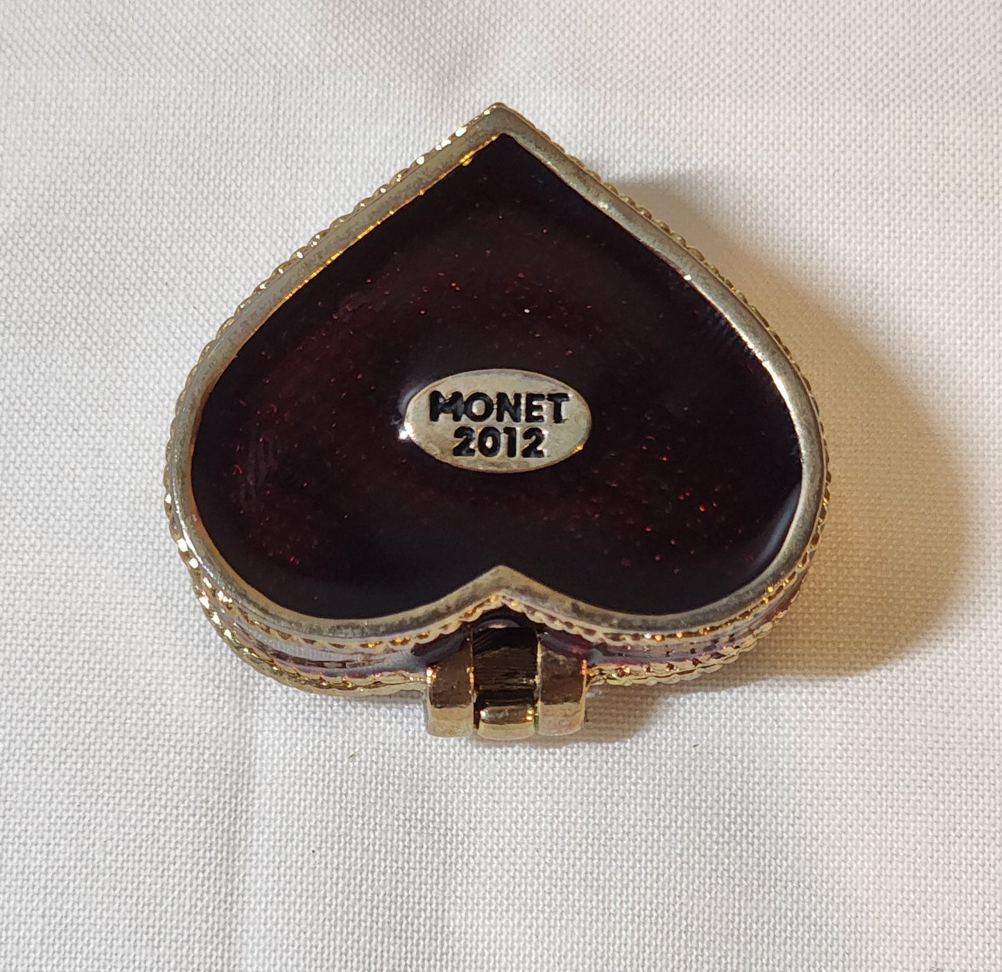 Monet Heart-Shaped Angel Jewelry Trinket Box – 2012 Collectible Gift