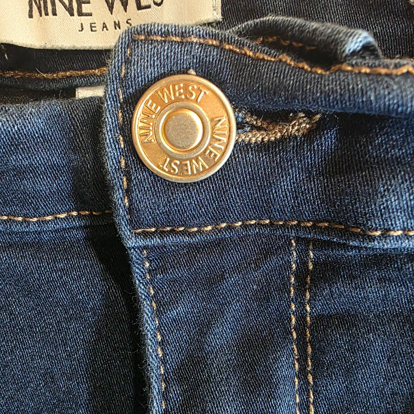 Nine West Jeans Women’s Cigarette Mid Rise Skinny Size 6 Dark Blue