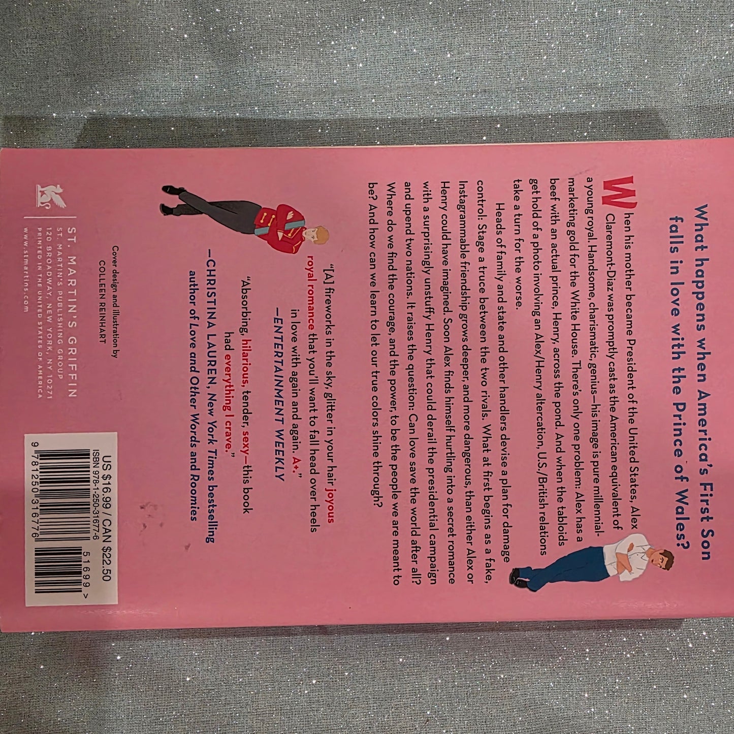 Red, White and Royal Blue a Novel by Casey Mcquiston Paperback Like New
