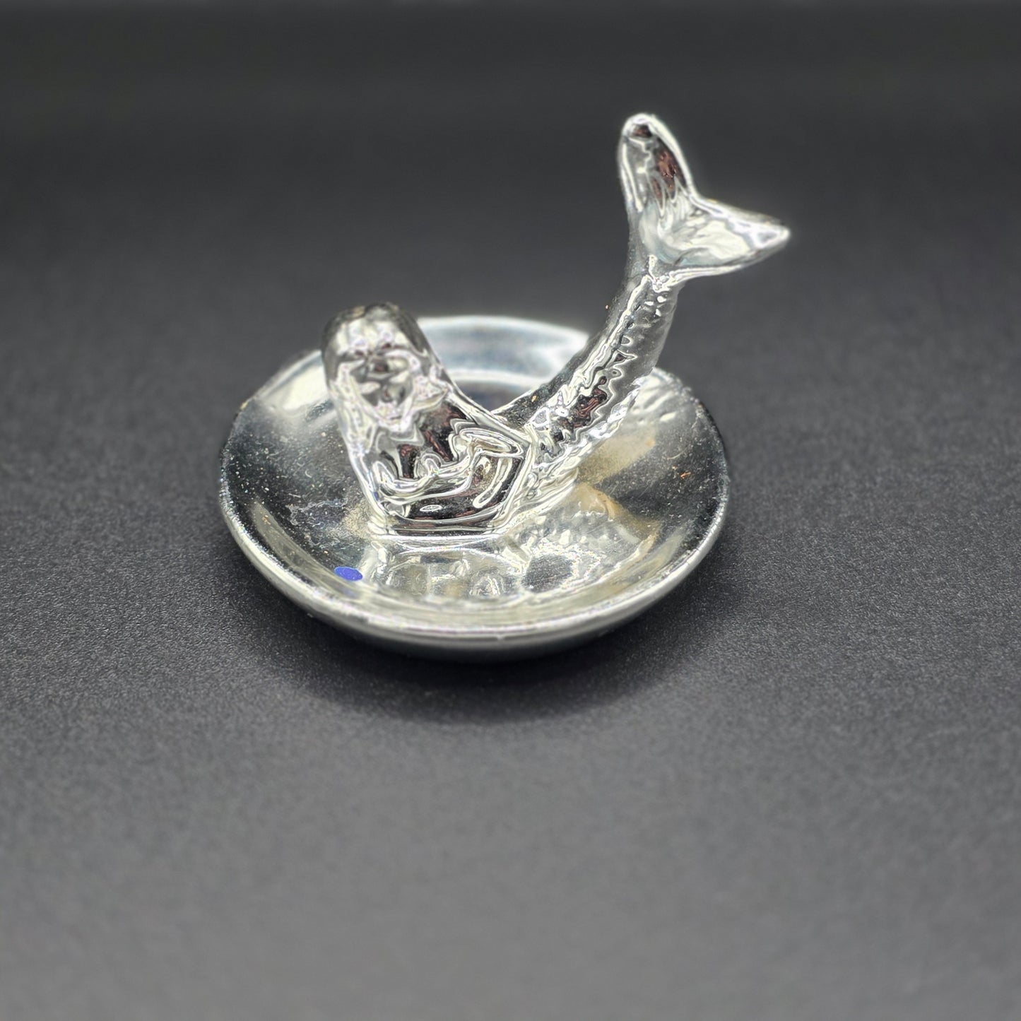 Silver plated|painted Mermaid Ring Holder Jewelry Dish Trinket Vanity Decor