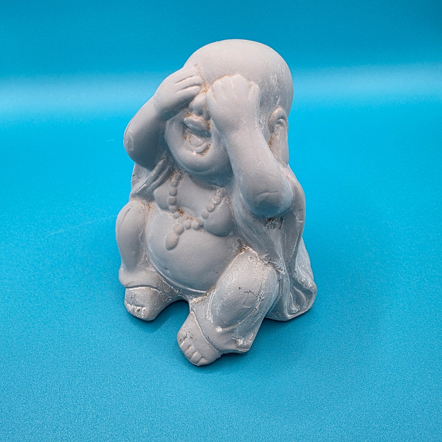 See No Evil Buddha Figurine Small Resin Statue Zen Meditation Spiritual Decor