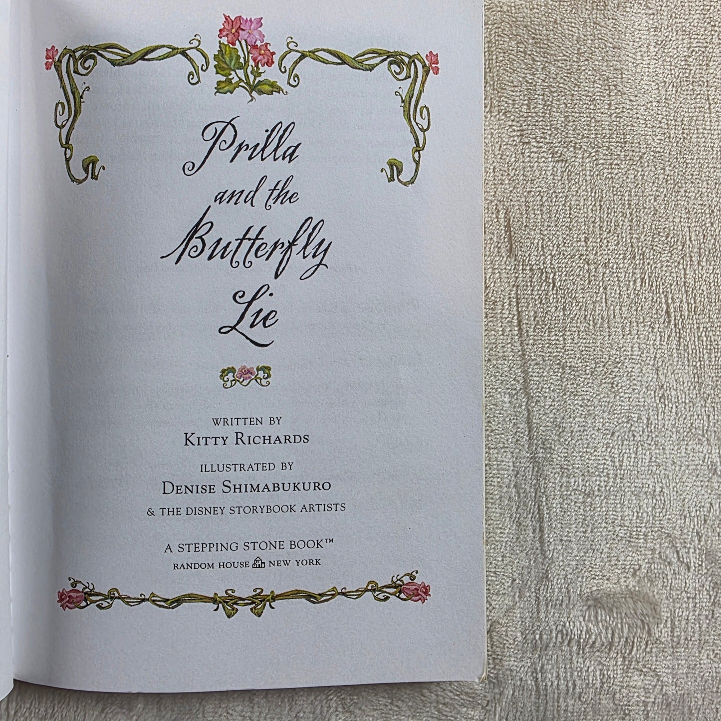 Disney Fairies Prilla and the Butterfly Lie PB 2007 Kitty Richards Story Book