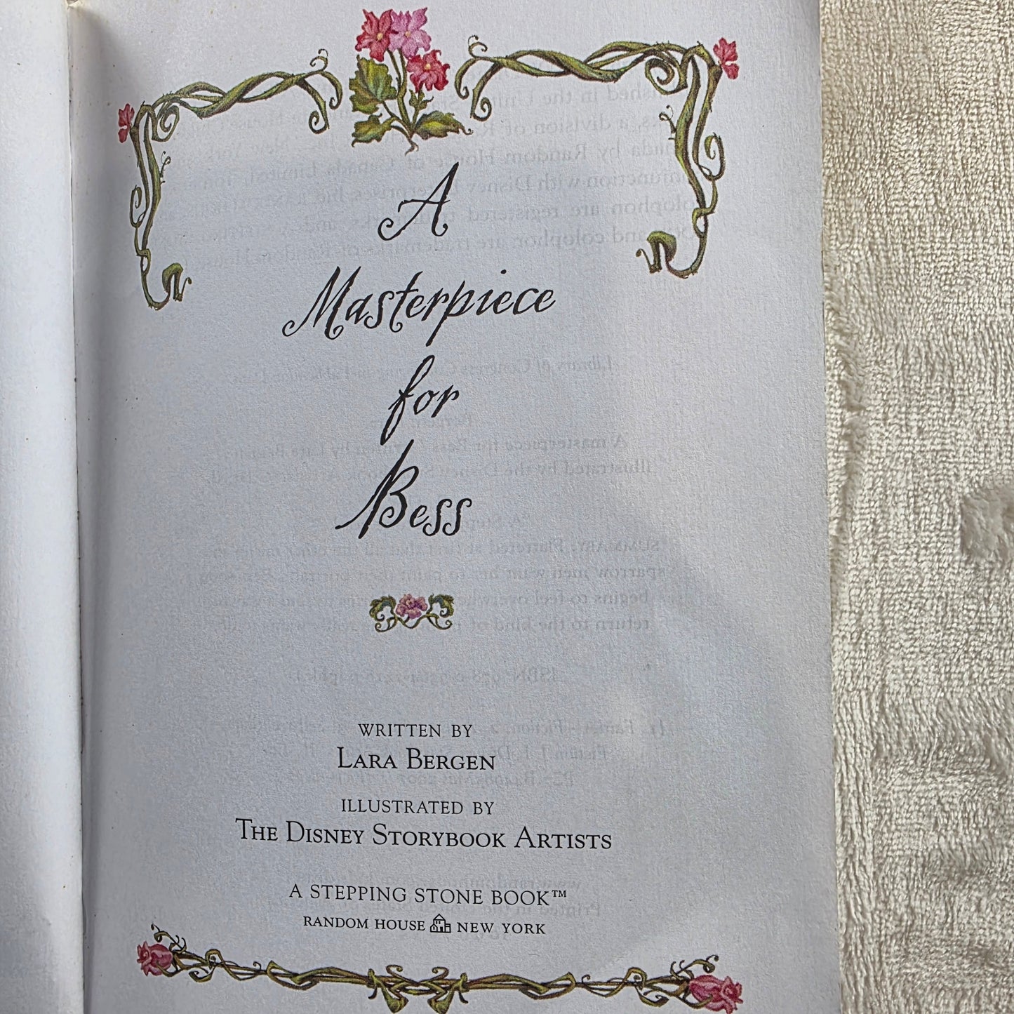 Disney Fairies A Masterpiece for Bess PB 2006 Lara Bergen Pixie Hollow Book