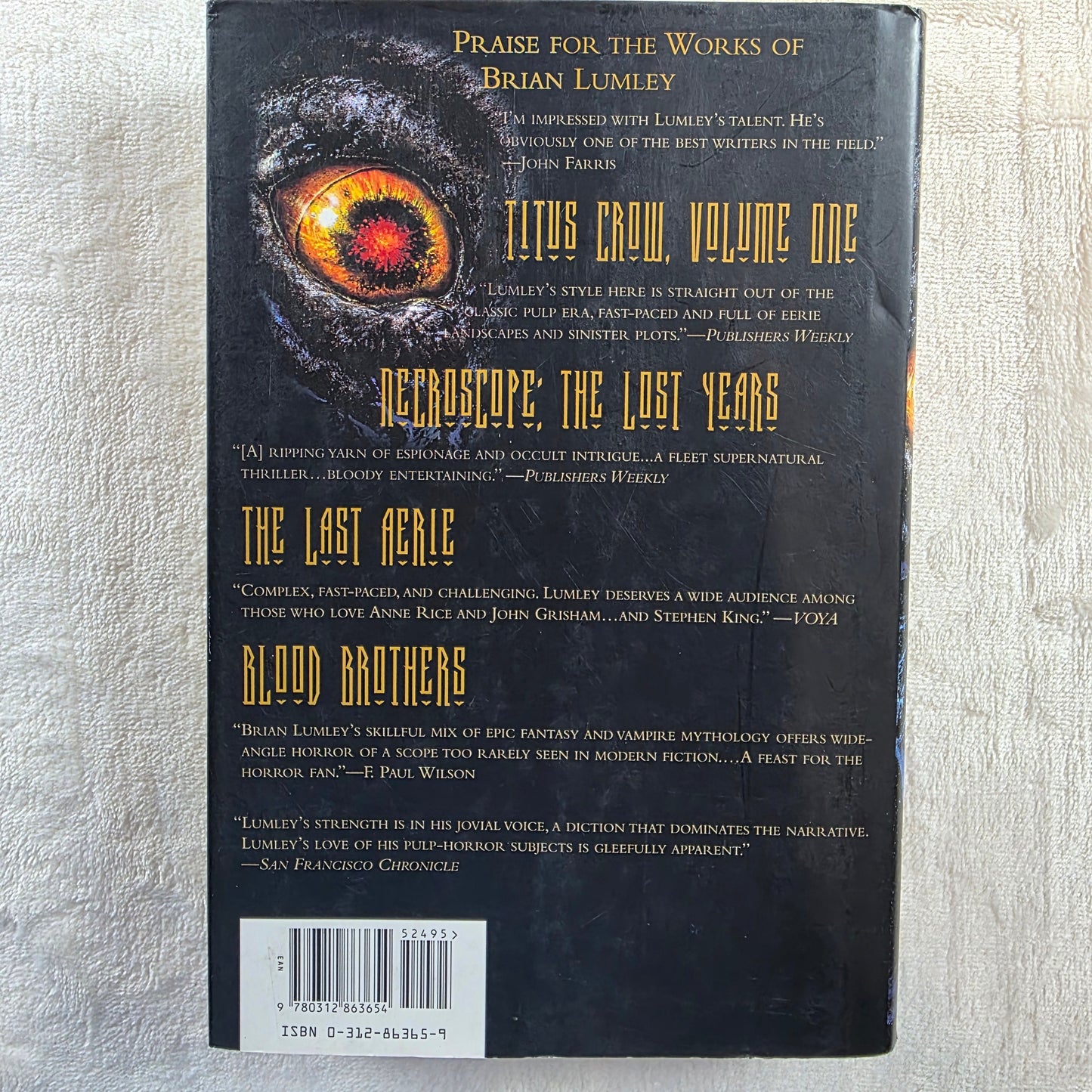 Brian Lumley Titus Crow Vol 3 In the Moons of Borea & Elysia HC 1st Tor 1997