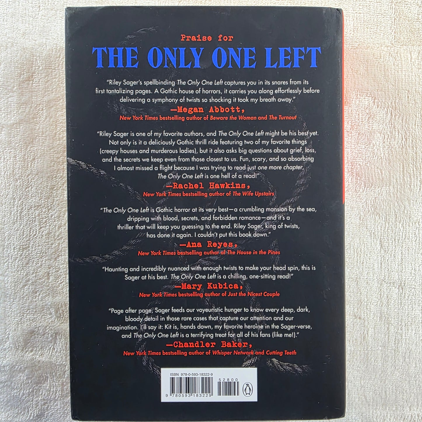 The Only One Left Riley Sager Hardcover 2023 Gothic Mystery Thriller Novel