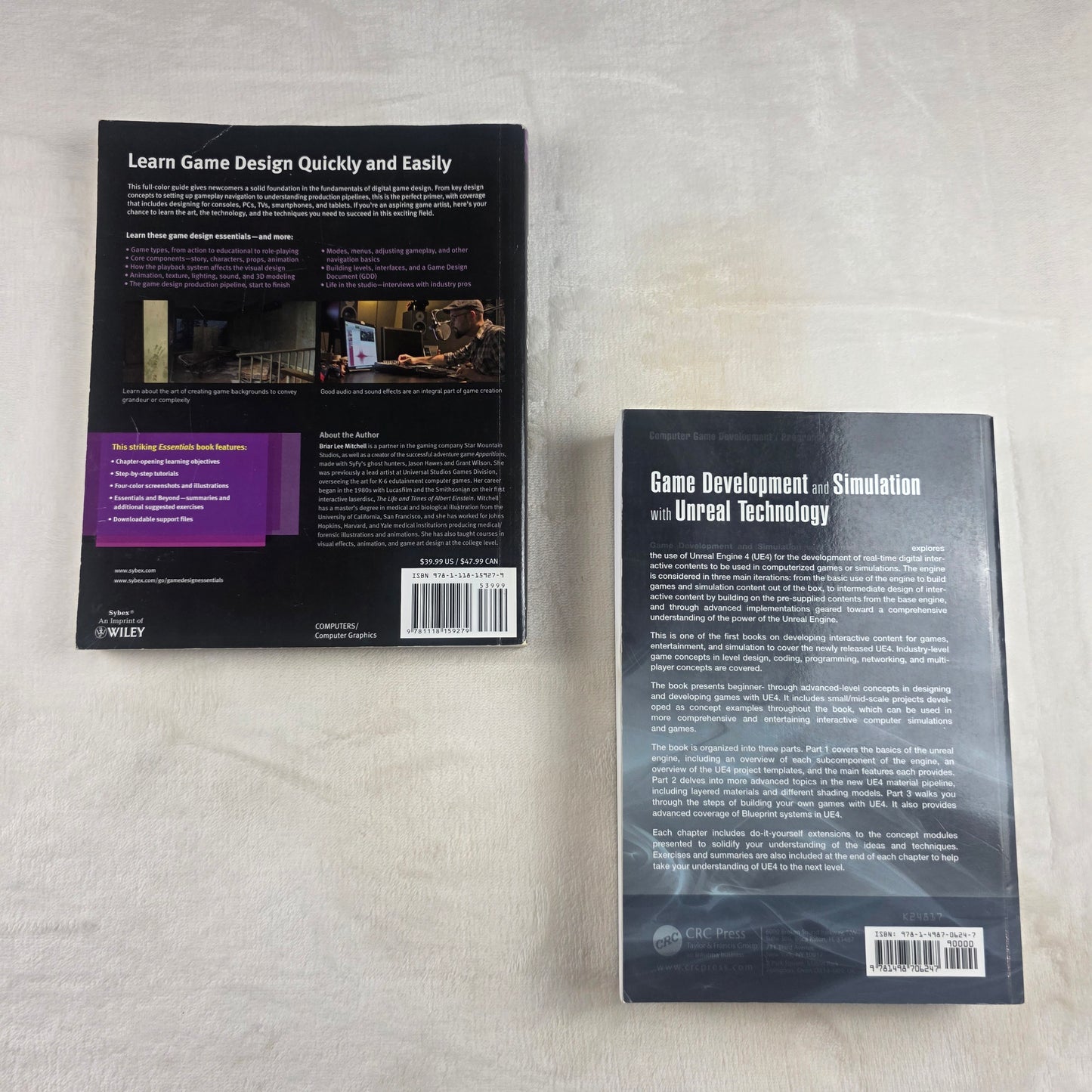 Game Development & Design Book Lot Unreal Technology + Game Design Essentials