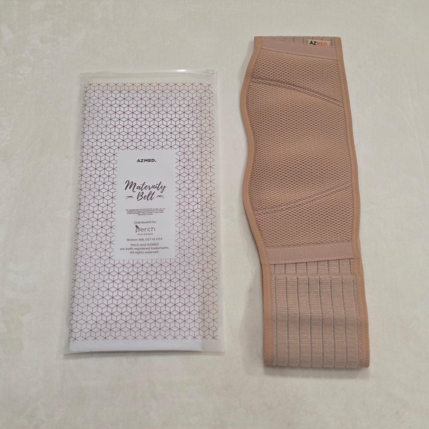 AZMED Maternity Belt Breathable Abdominal Binder Beige OSFA