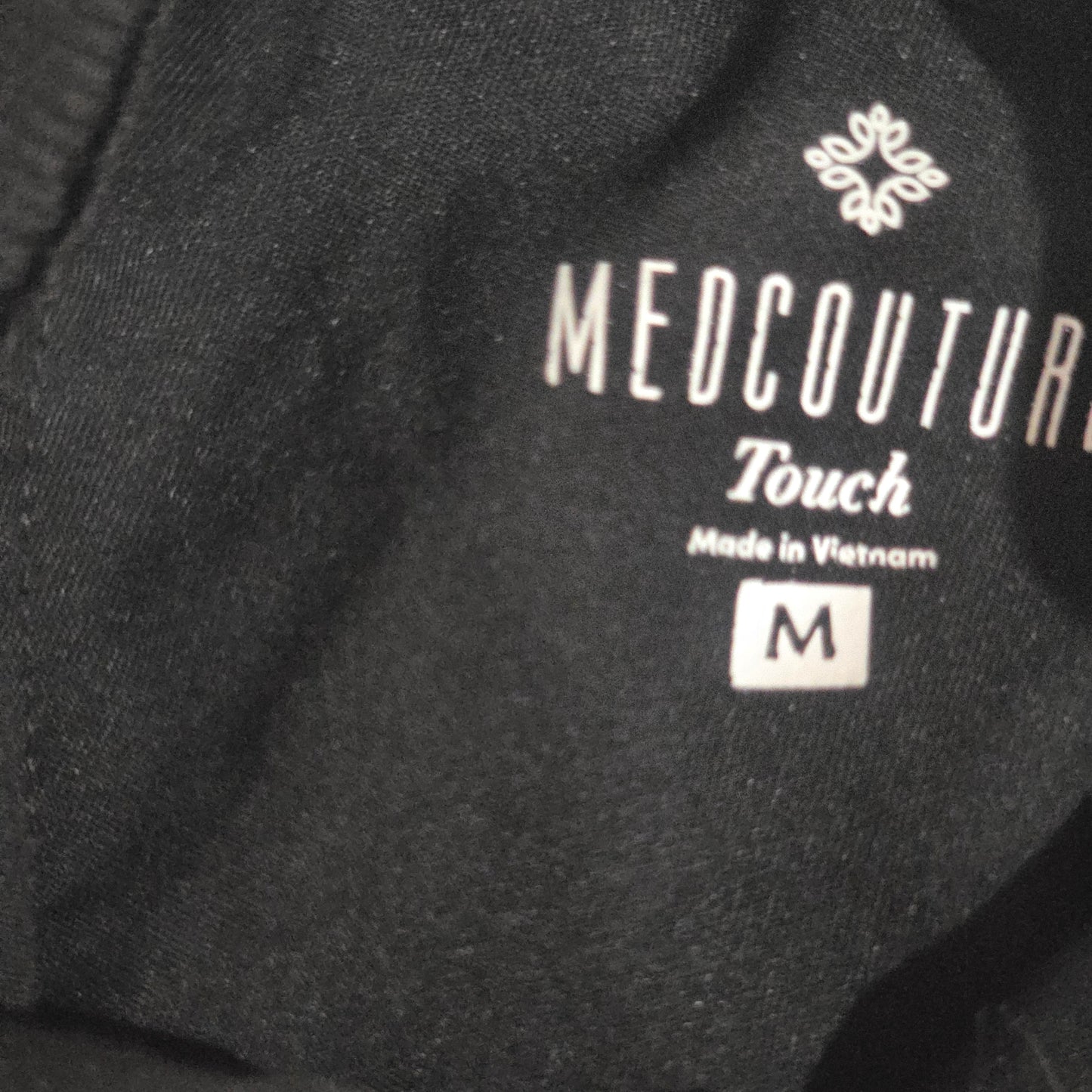 Med Couture Touch Jogger Scrub Pants Womens Medium Black Stretch Medical Uniform