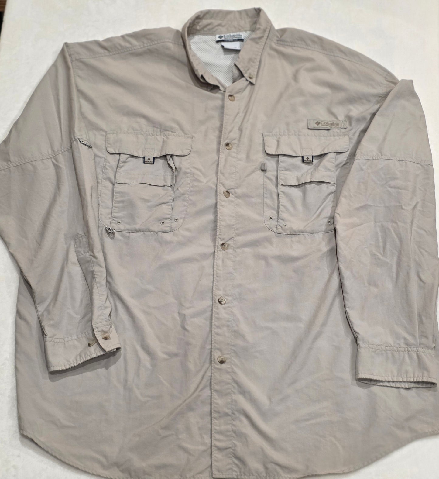 Lot of 3 Columbia PFG Men’s XXL Fishing Shirts Vented Long Sleeve Outdoor