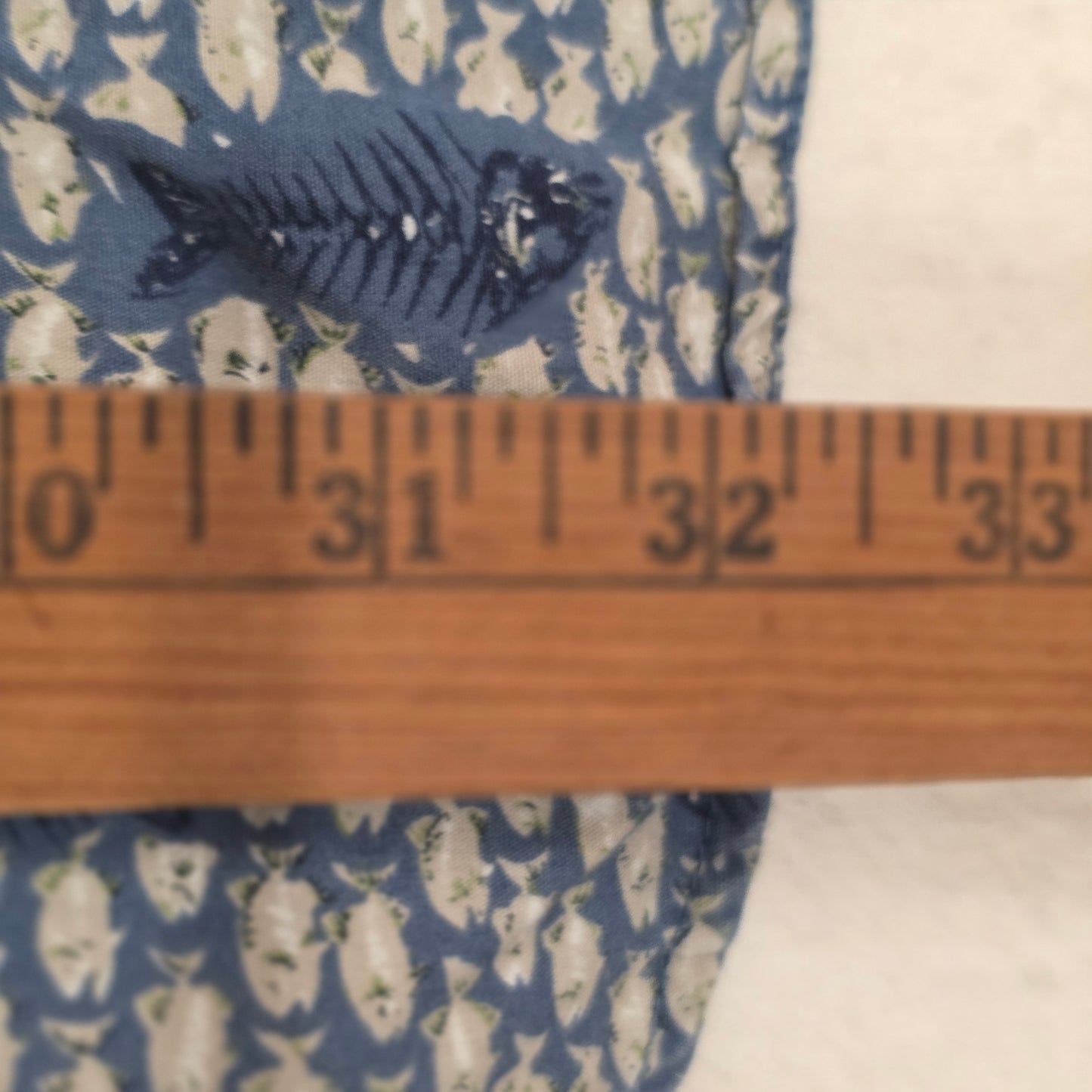Columbia Sportswear XXL Fish Print Button Up Shirt Mens Blue Fishing Casual Cotton