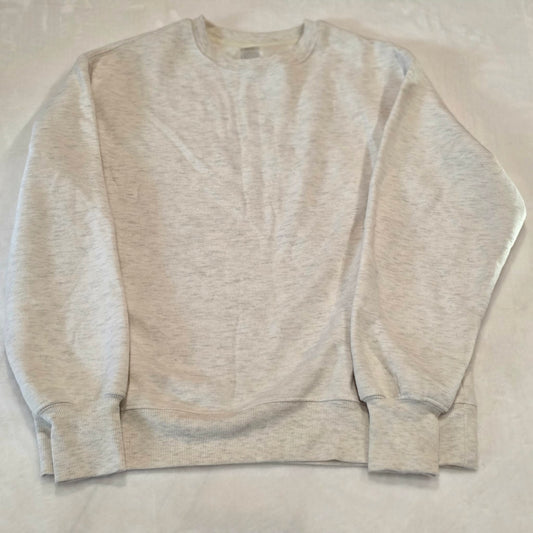 Harmony & Balance Gray Cotton Blend Fleece Sweatshirt Thumb Holes Cozy Pullover