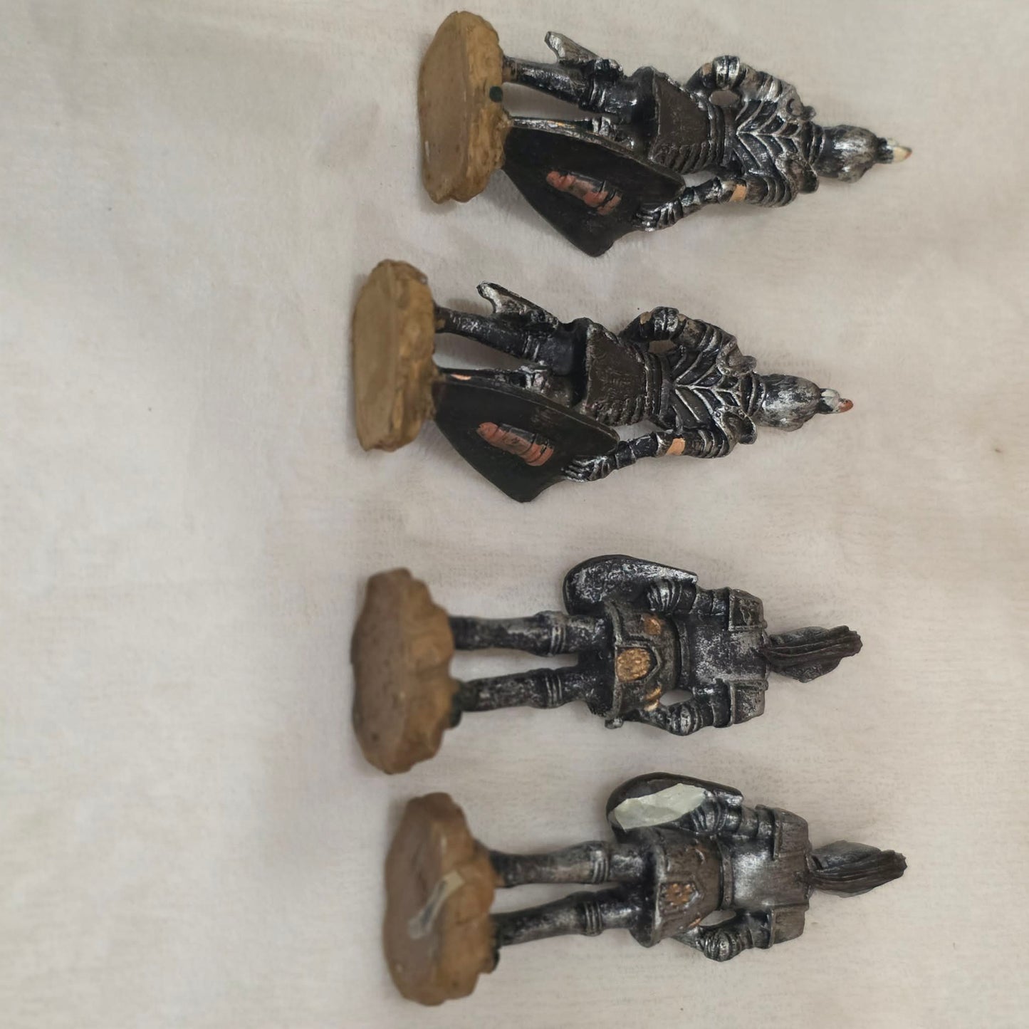 Set of 4 Medieval Knight Figurines – Hand Painted Armor Soldiers