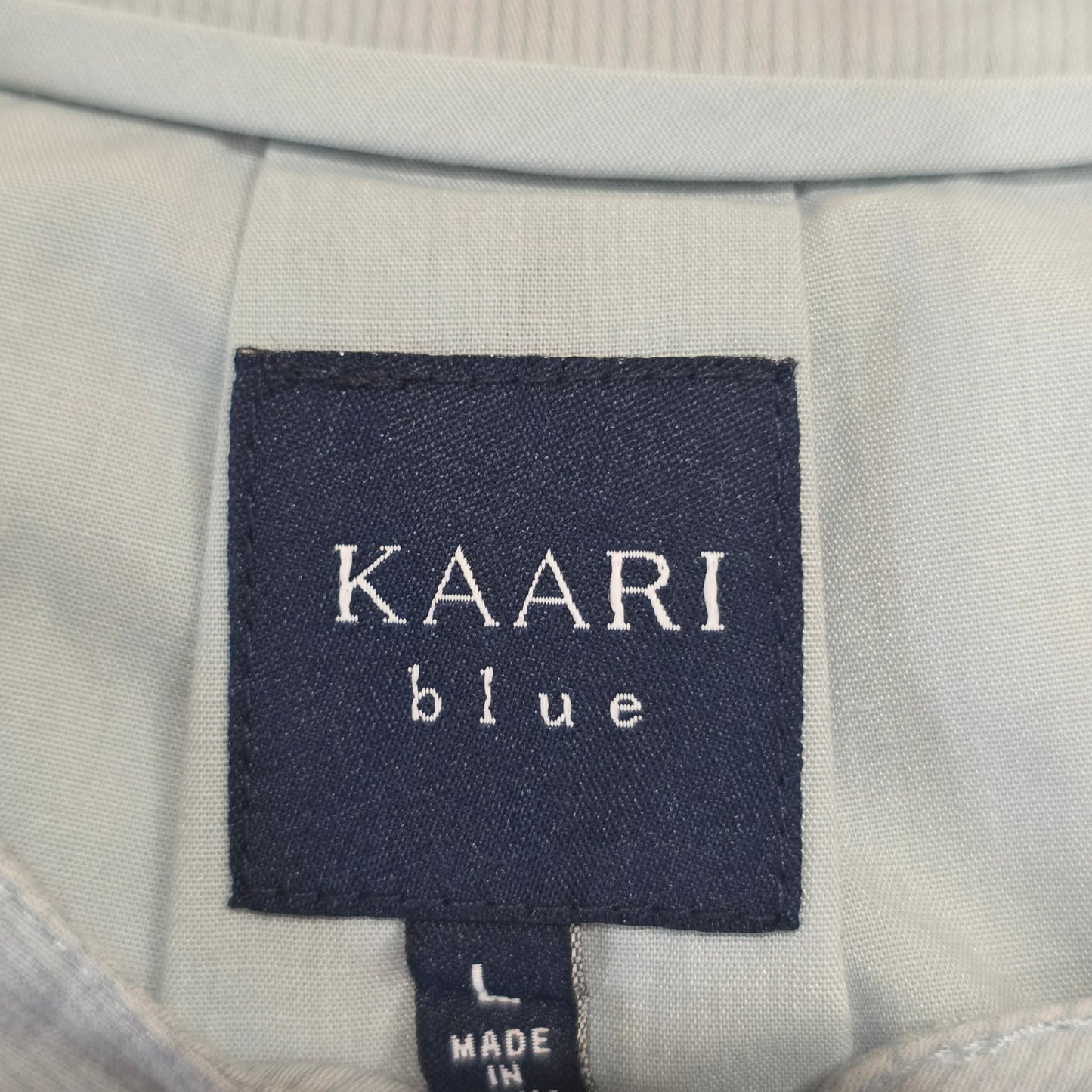 Kaari Blue Light Wash Ruffle Hem Zip Front Jacket Top Peplum – Women’s Large