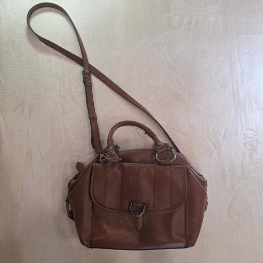 Frye & Co Womens Satchel Handbag Leather Brown
