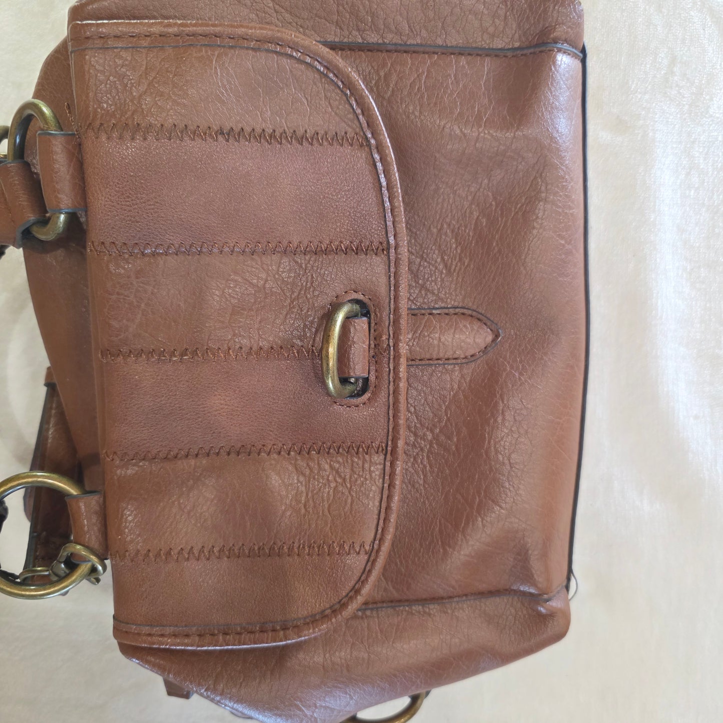 Frye & Co Womens Satchel Handbag Leather Brown